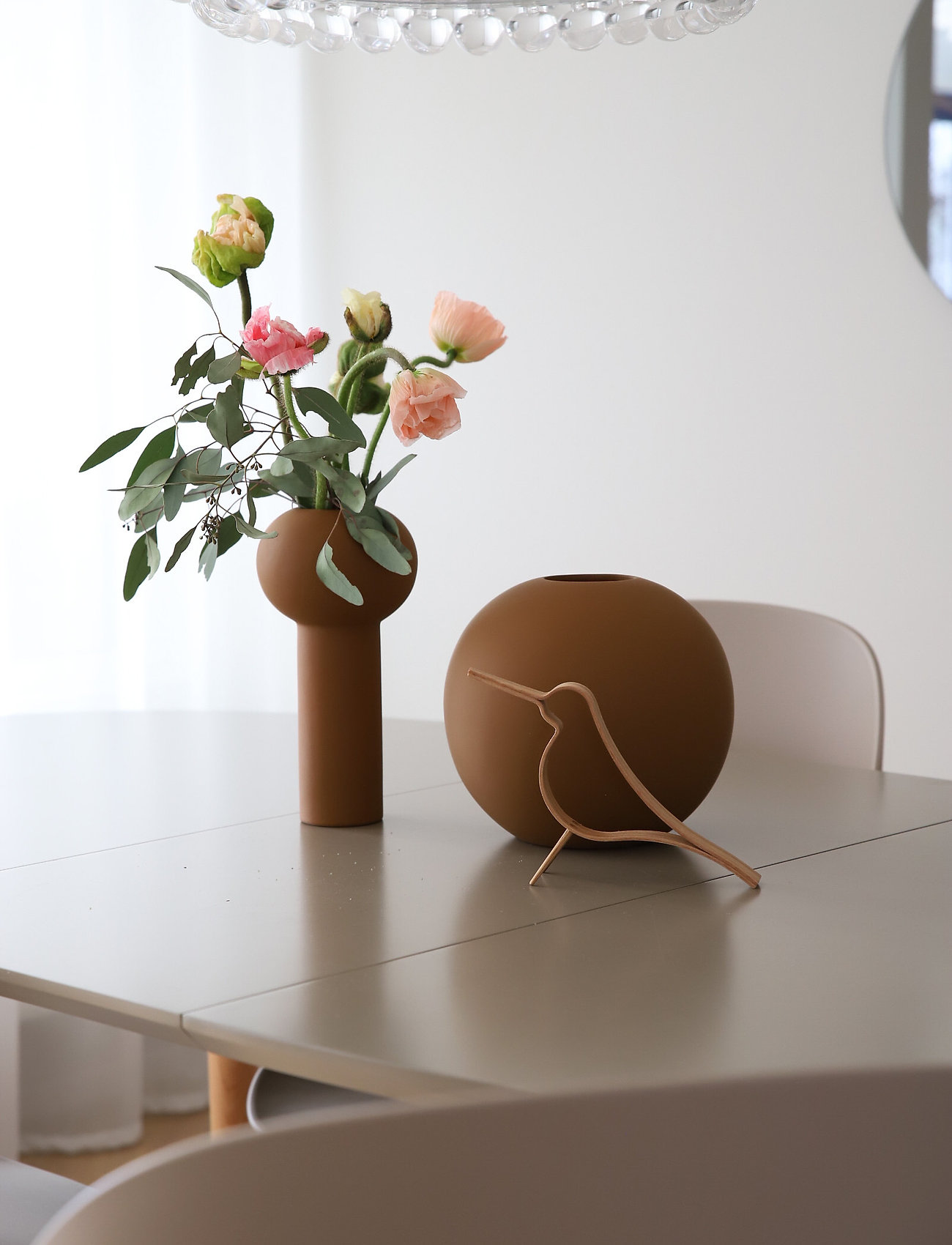 Cooee Design Pillar Vase 24Cm, H24 cm, Vases, Braun - Big Homeware