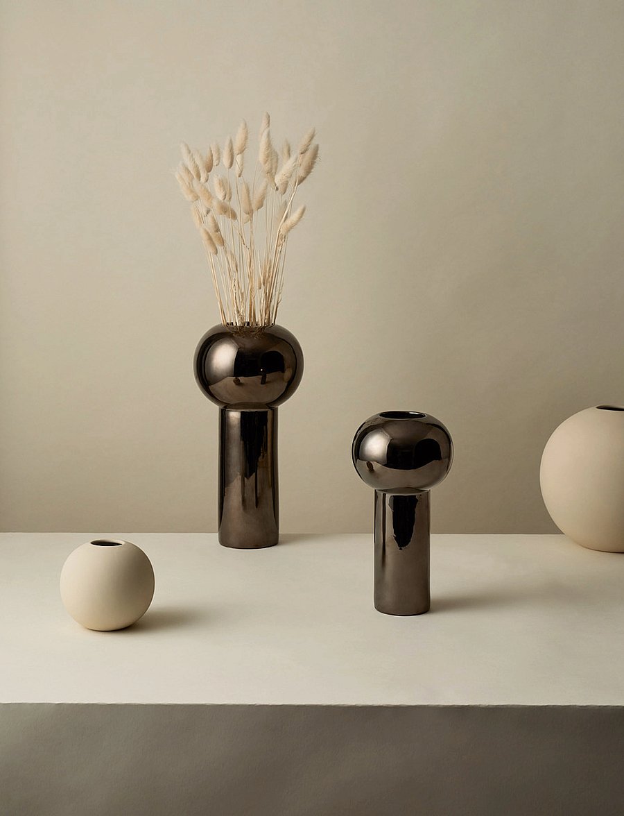 Cooee Design - Pillar Vase 24cm - sünnipäevakingitused - dark silver - 1
