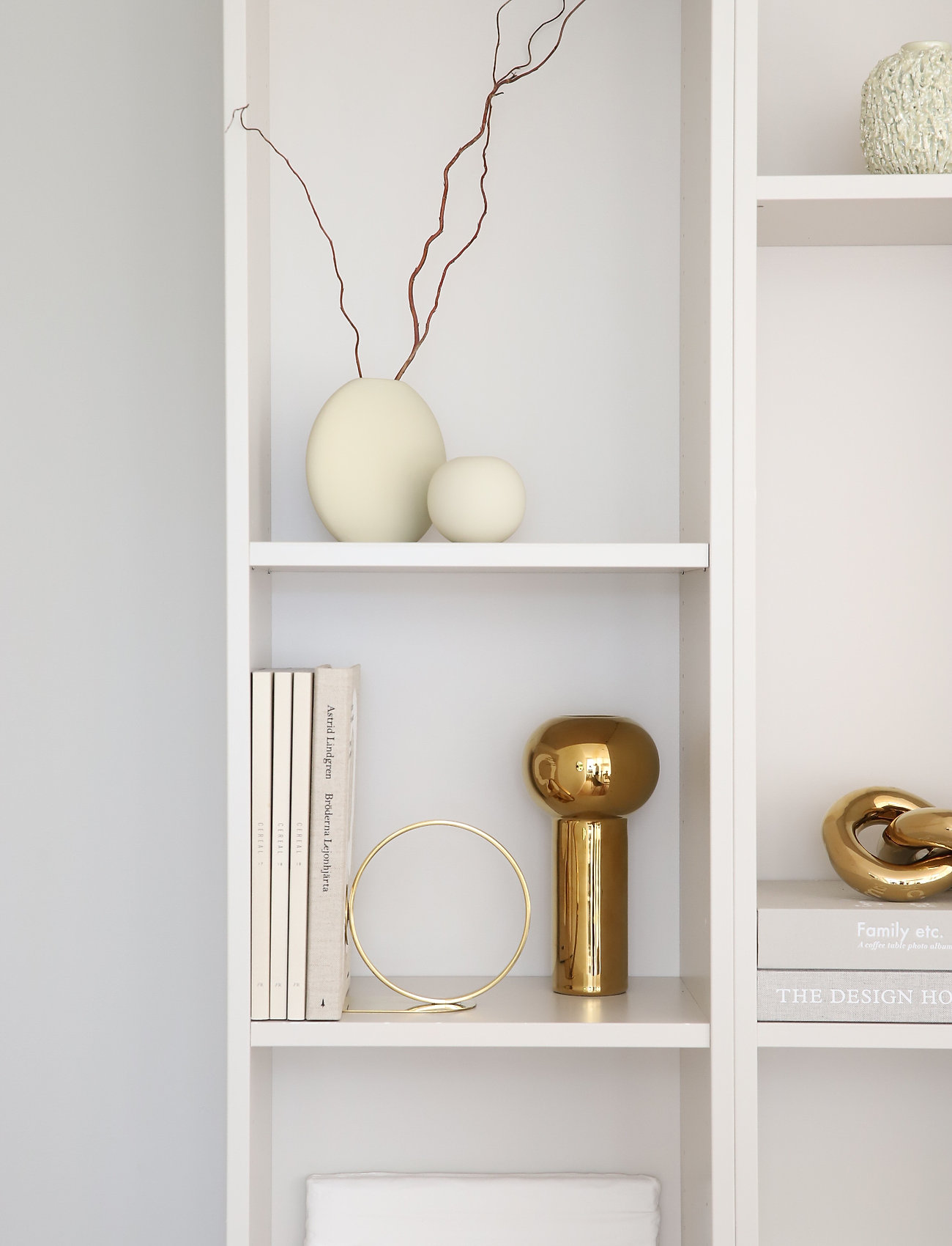 Cooee Design Pillar Vase 24Cm, One Size, Vases, Gold - Big Homeware