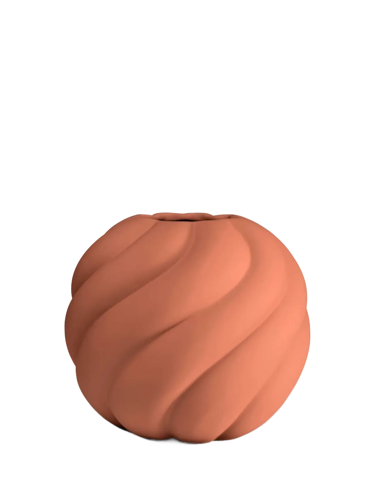 Cooee Design Twist Ball Vase 20cm Brick red - Inredning - BRICK RED / coral