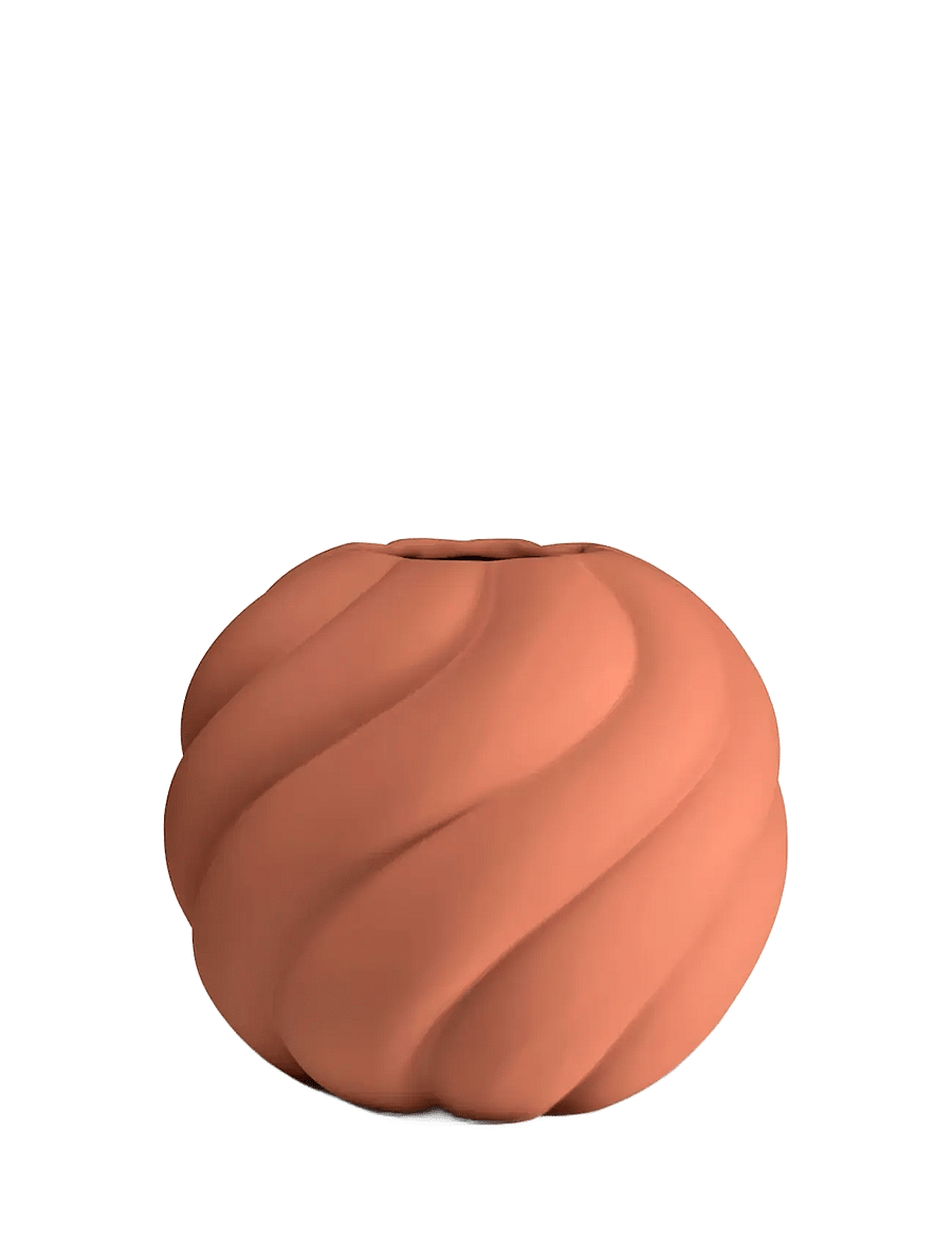 Cooee Design - Twist Ball Vase 20cm Brick red - vaasid - brick red - 1