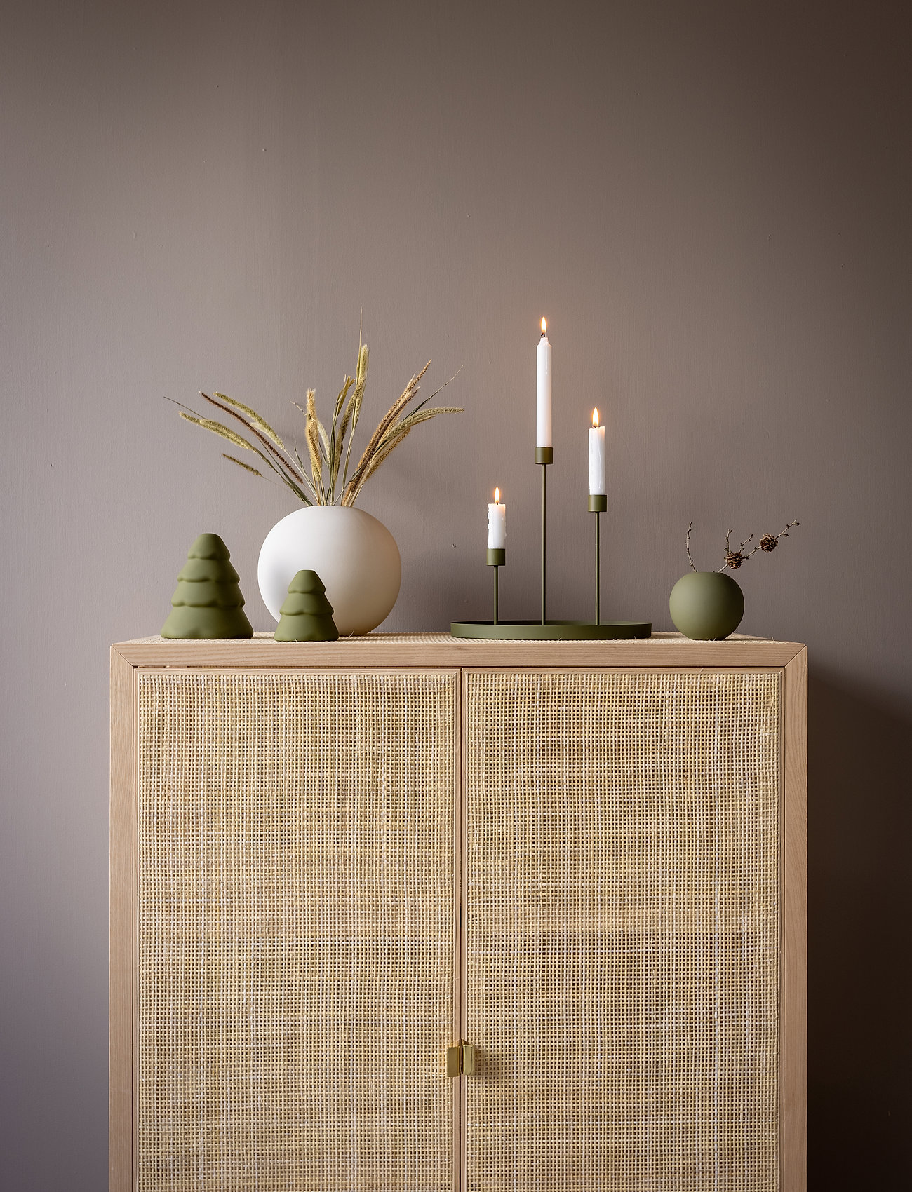 Cooee Design - Candlestick 21cm - madalaimad hinnad - olive - 2