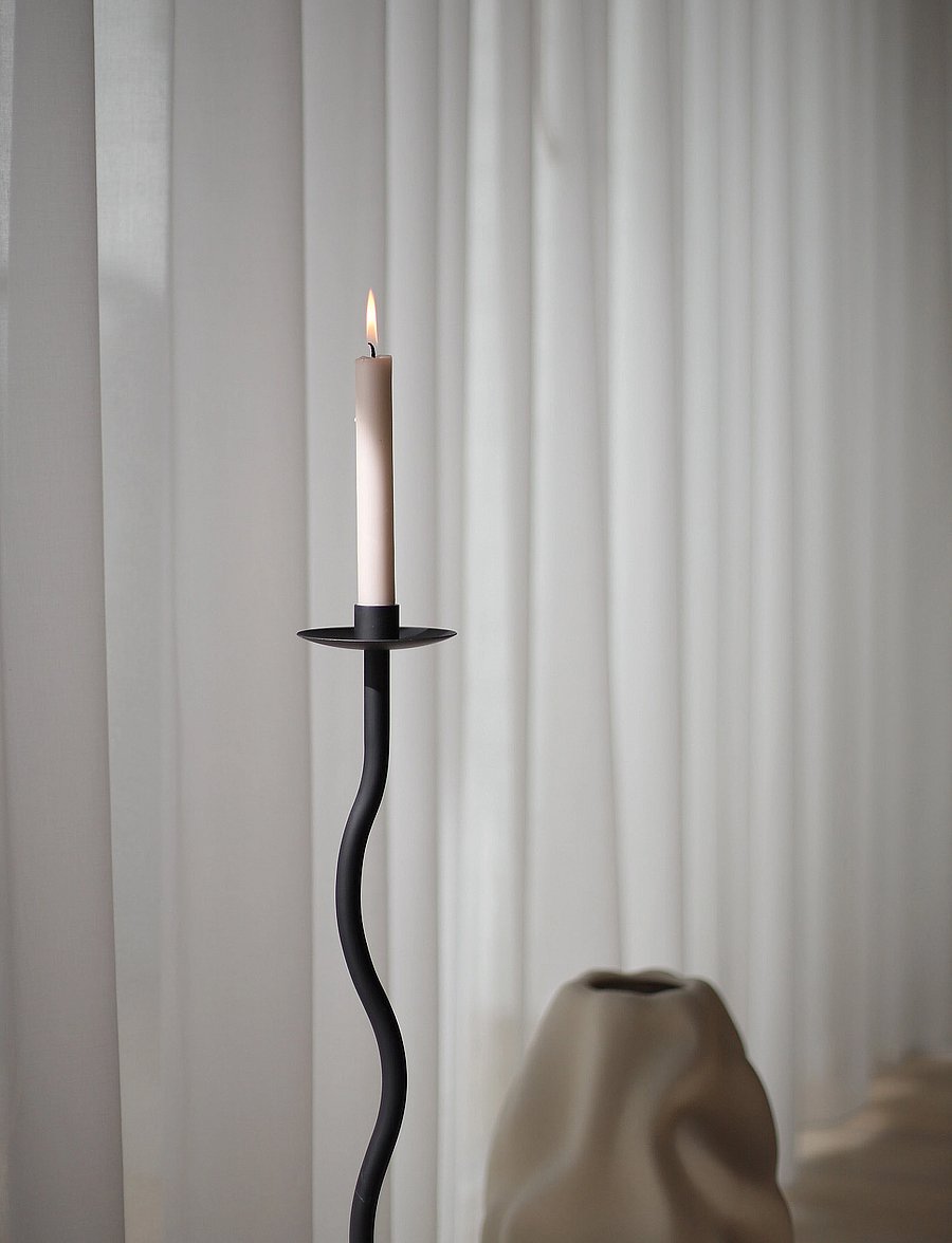 Cooee Design - Curved Candleholder 85cm - nach preis einkaufen - black - 0