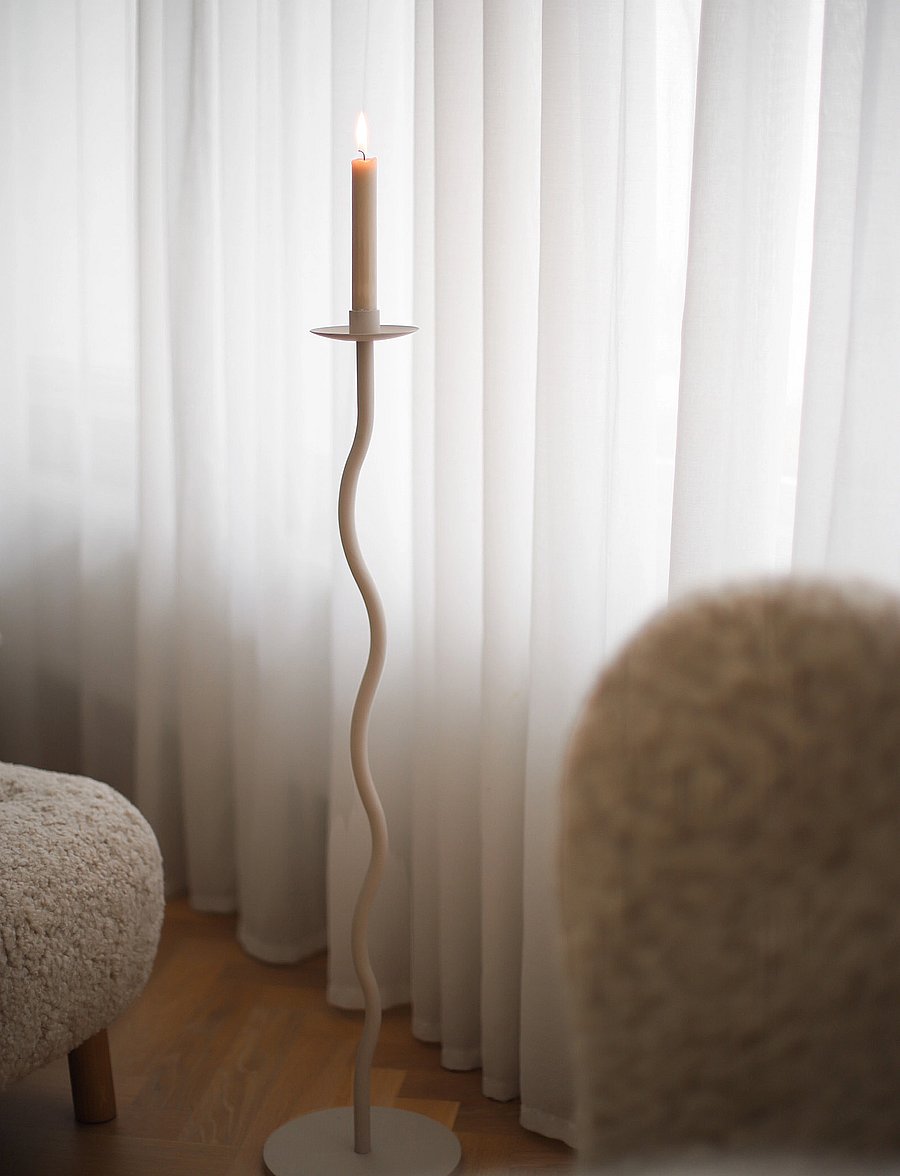 Cooee Design - Curved Candleholder 85cm - osta hinna alusel - sand - 0