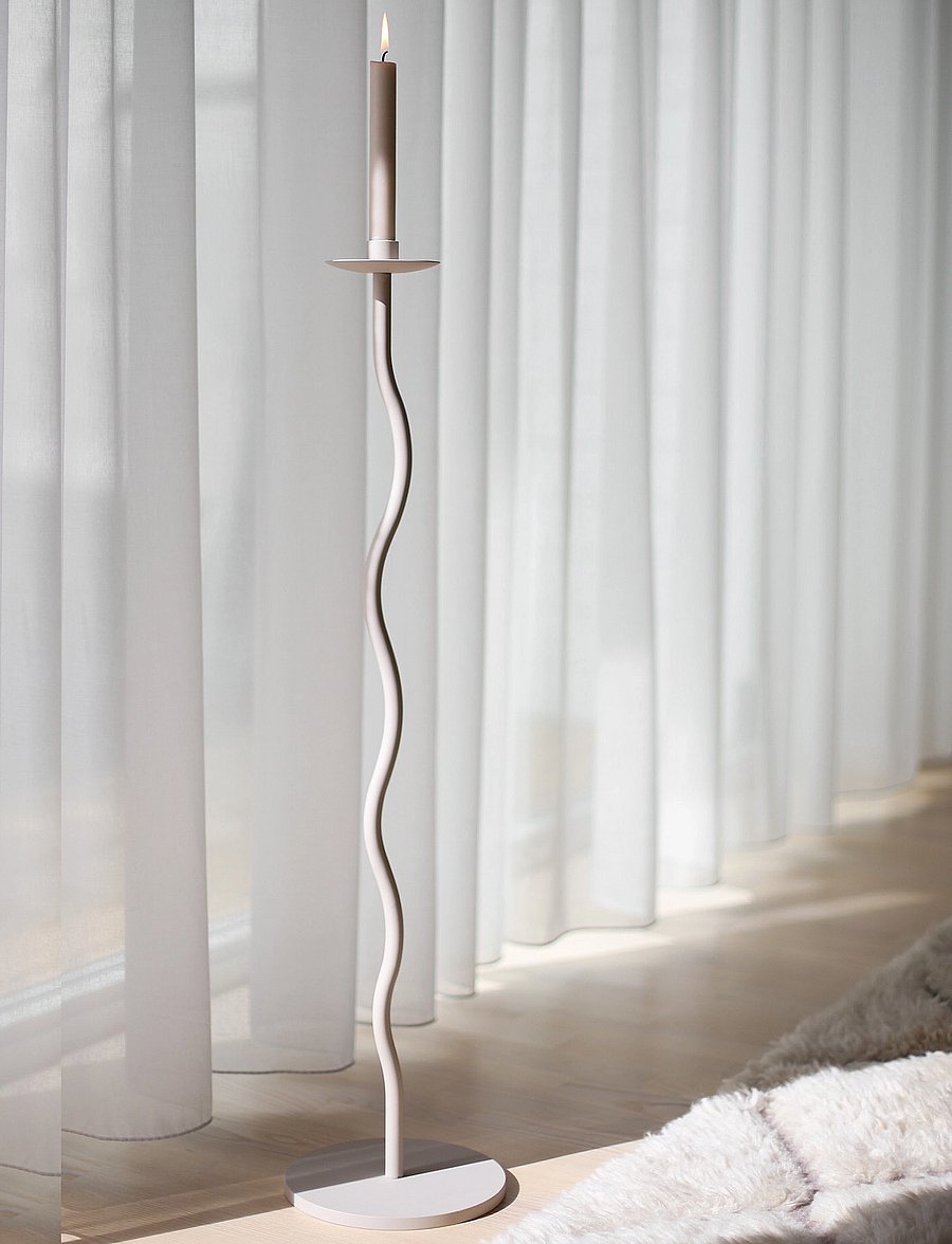 Cooee Design - Curved Candleholder 75cm - küünlajalad - sand - 1