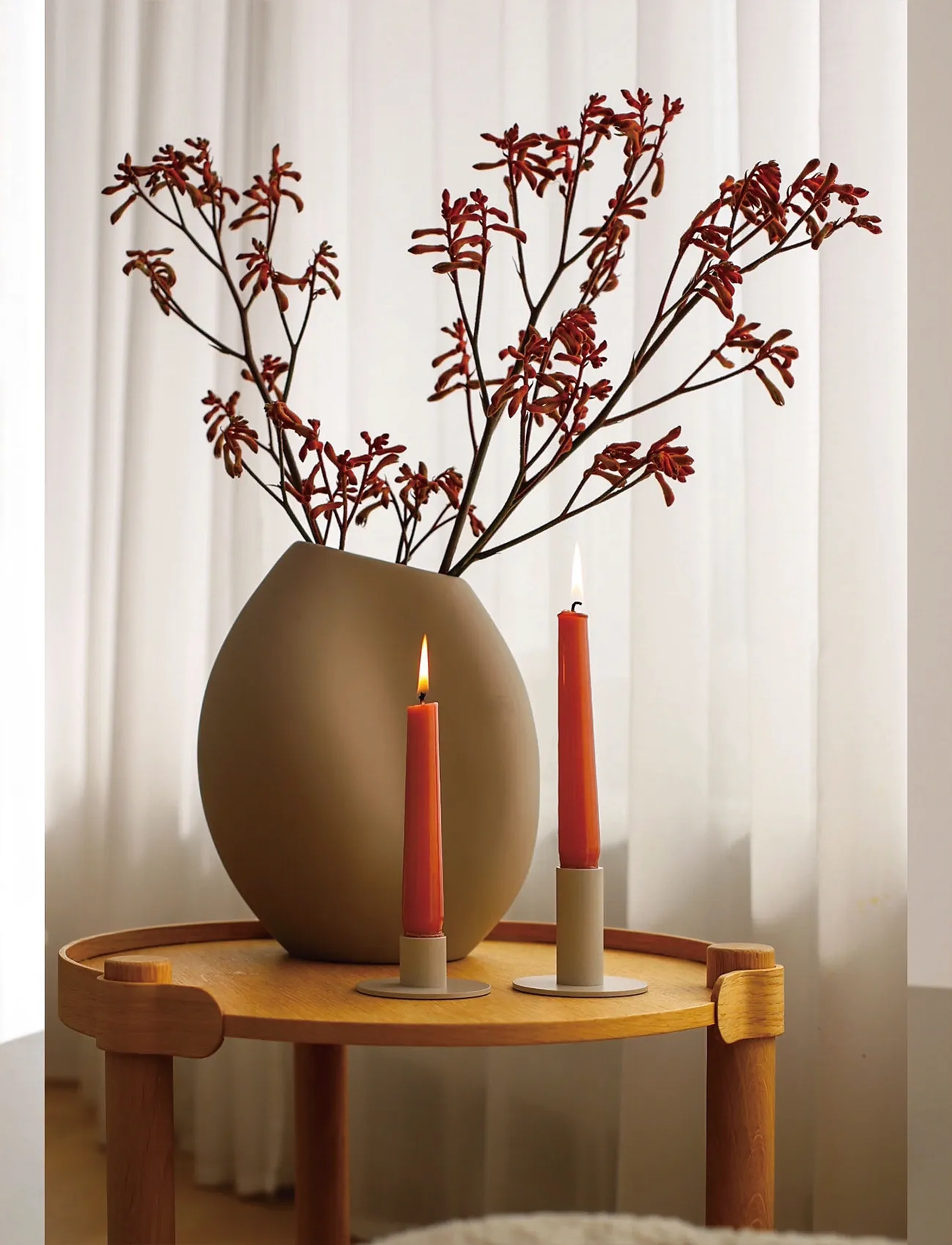 Cooee Design - Candlestick Low 30mm Sand - ljusstakar - sand - 2