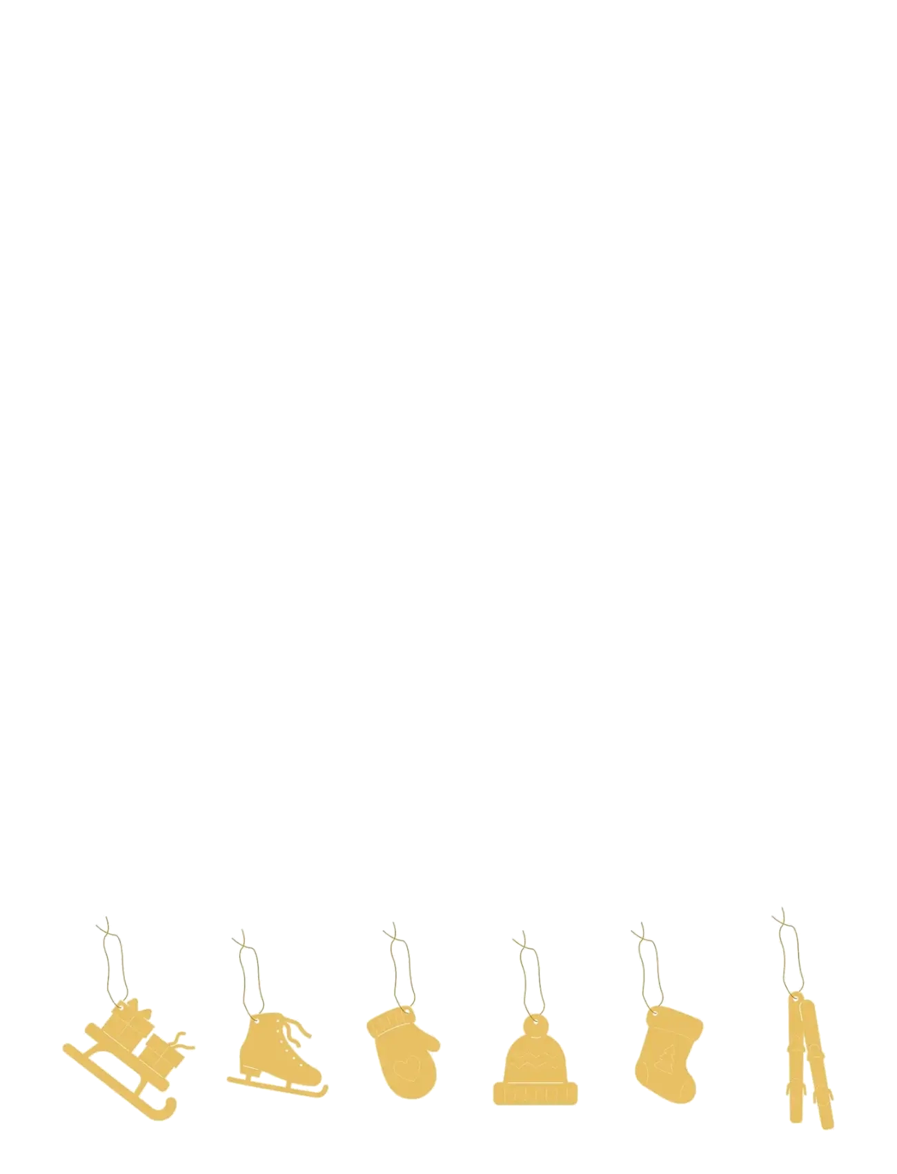 Cooee Design | Christmas Deco Winter Activities  6-Pack Brass | ONE SIZE