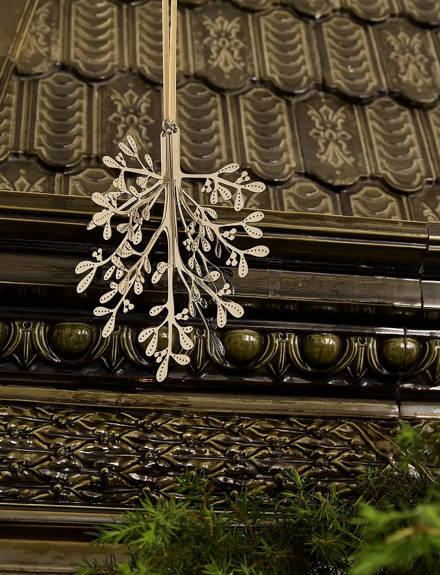 Cooee Design - Christmas Deco Mistletoe 29cm Stainless Steel - weihnachtskugeln - stainless steel - 0