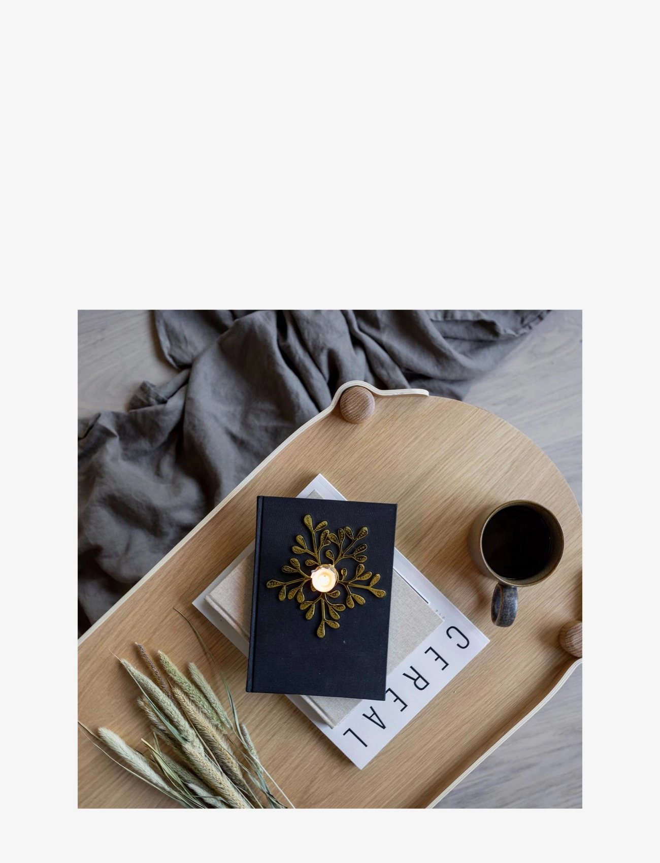 Cooee Design - Mistletoe Candle Brass - lysestager - brass - 1