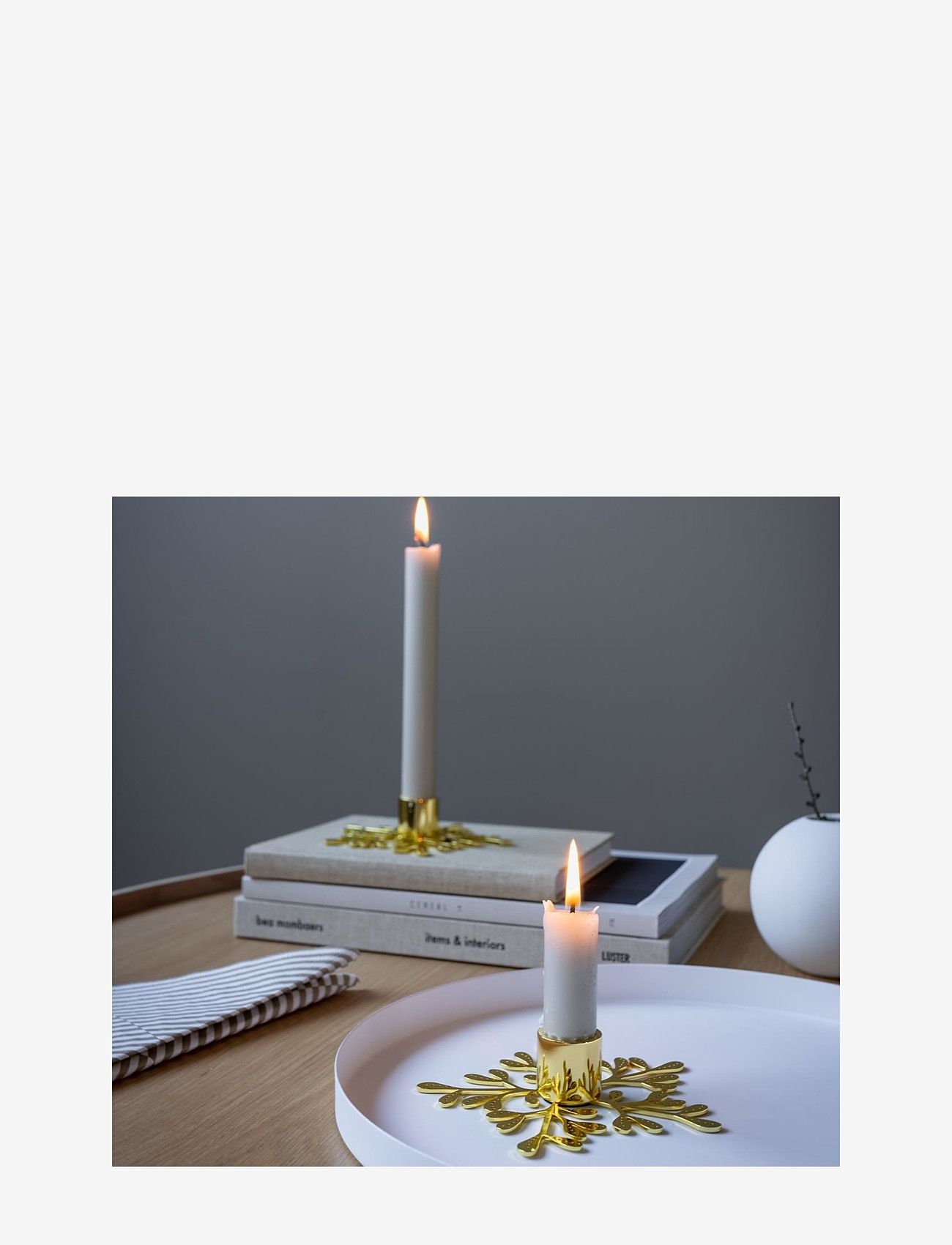Cooee Design - Mistletoe Candle Brass - køb efter pris - brass - 2