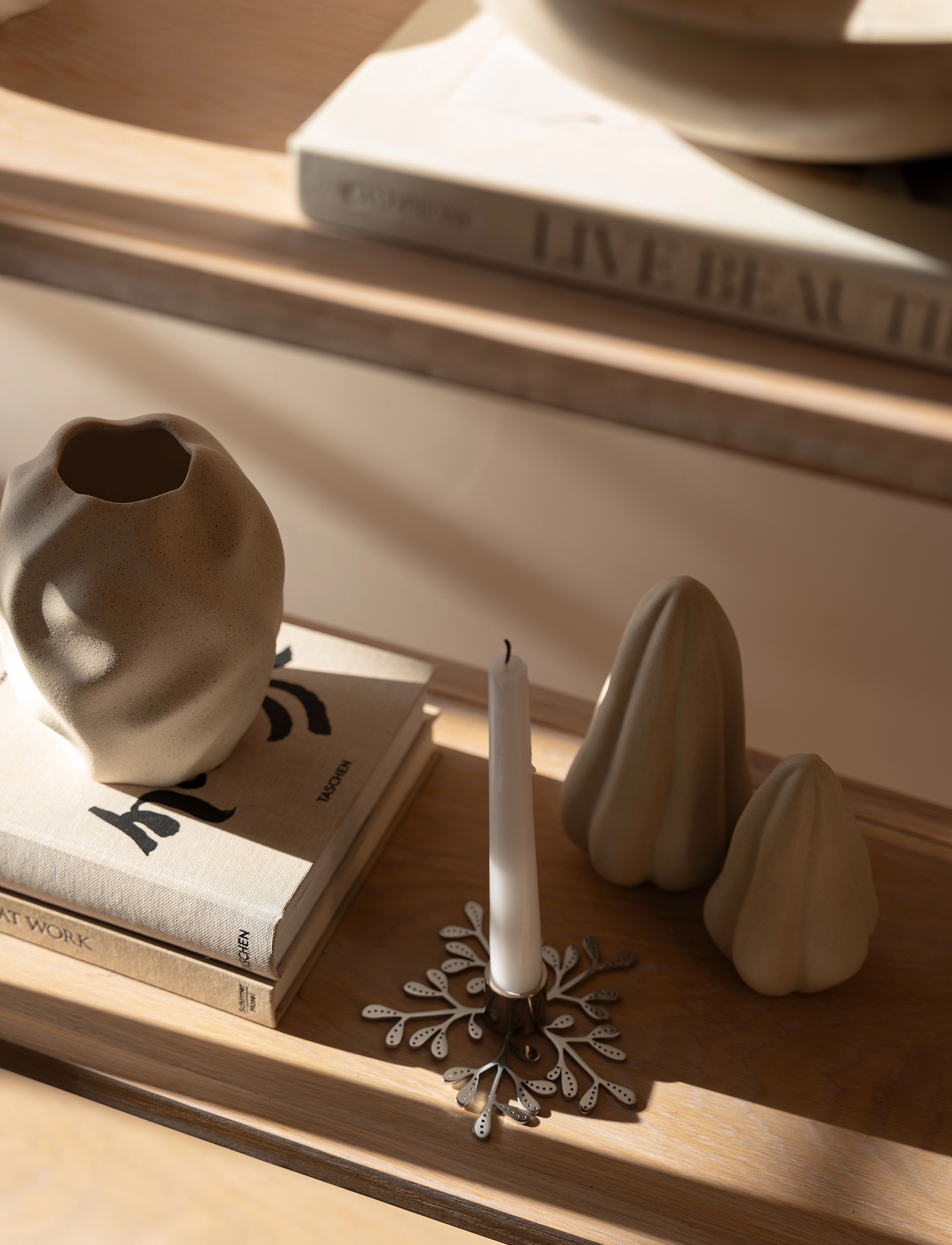 Cooee Design Mistletoe Candle Stainless Steel, H 3.5 cm x 13, Silver, Dekoration > Lysestager Og Fyrfadsstager, Unisex