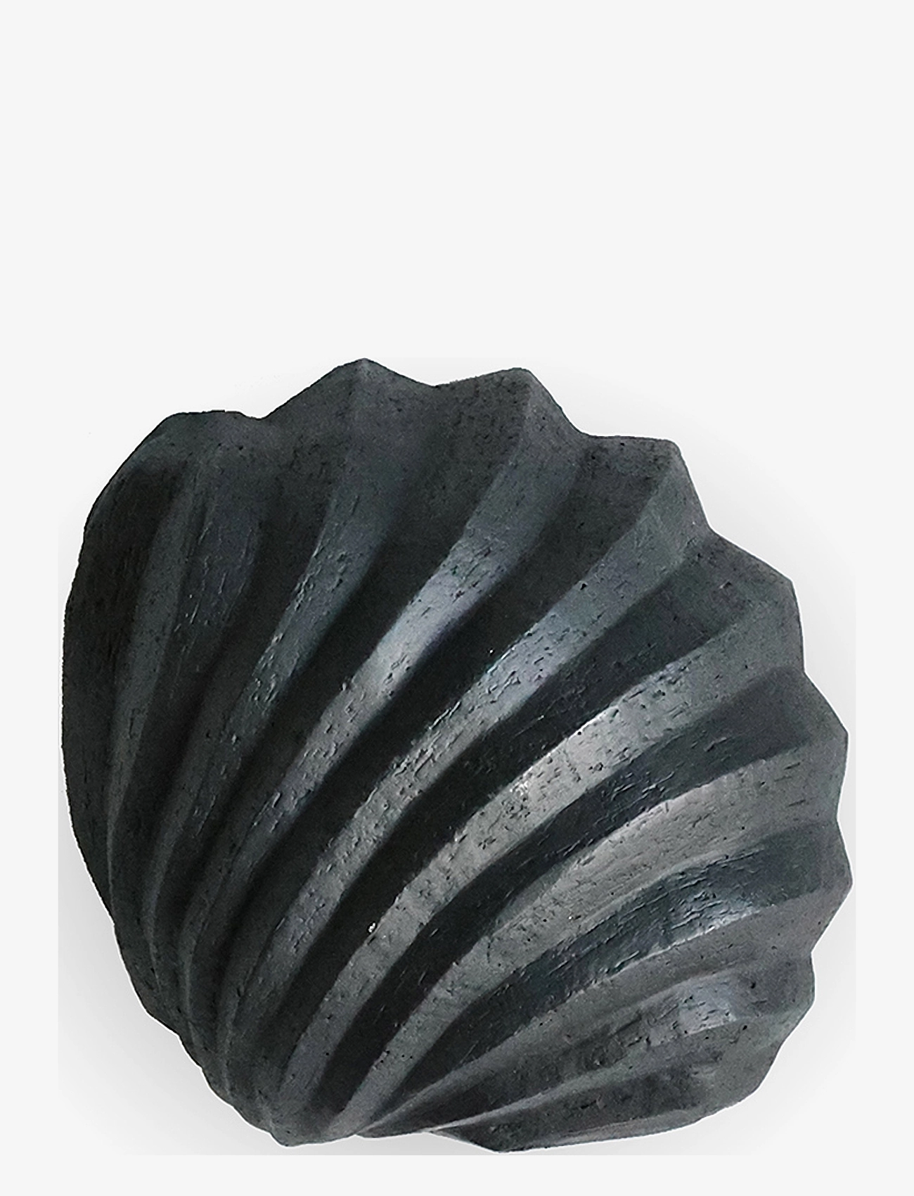 Cooee Design Sculpture The Clam Shell Coal, H:5.5 cm, Decorative Accessories-details, Schwarz - Porcelain Figures & Sculptures, Homeware