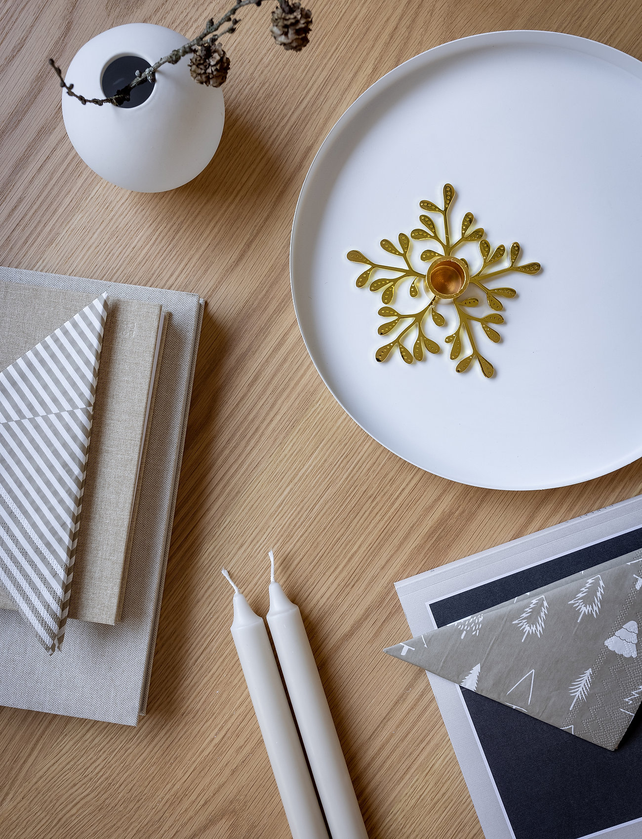 Cooee Design - Napkin Woods - paper napkins - sand/white - 1
