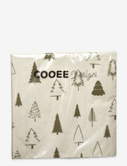 Cooee Design - Napkin Woods - papirservietter - shell/olive - 2