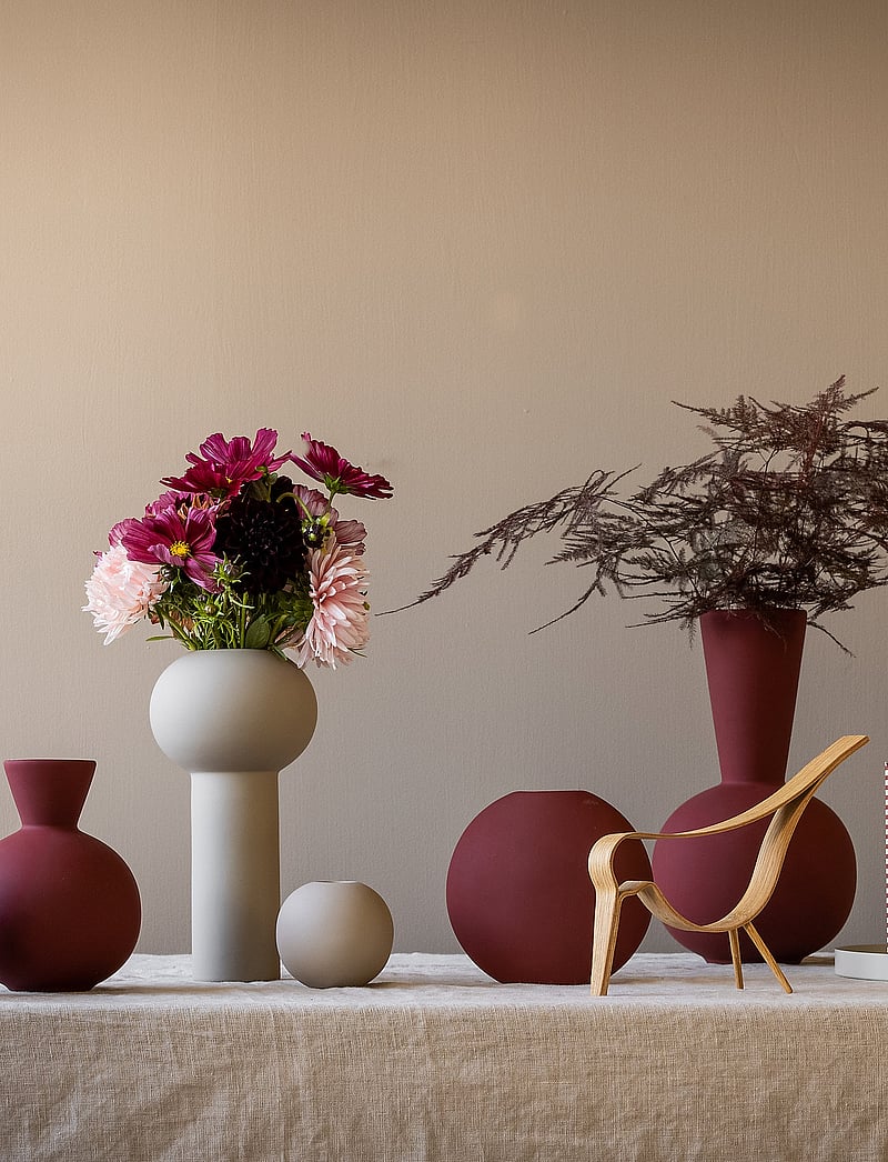 Cooee Design - Napkin Broken Lines - paper napkins - berry/white - 0