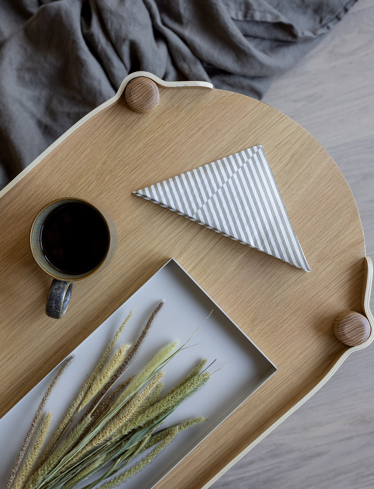 Cooee Design Napkin Broken Lines, One Size, Napkins, Creme - Paper Homeware