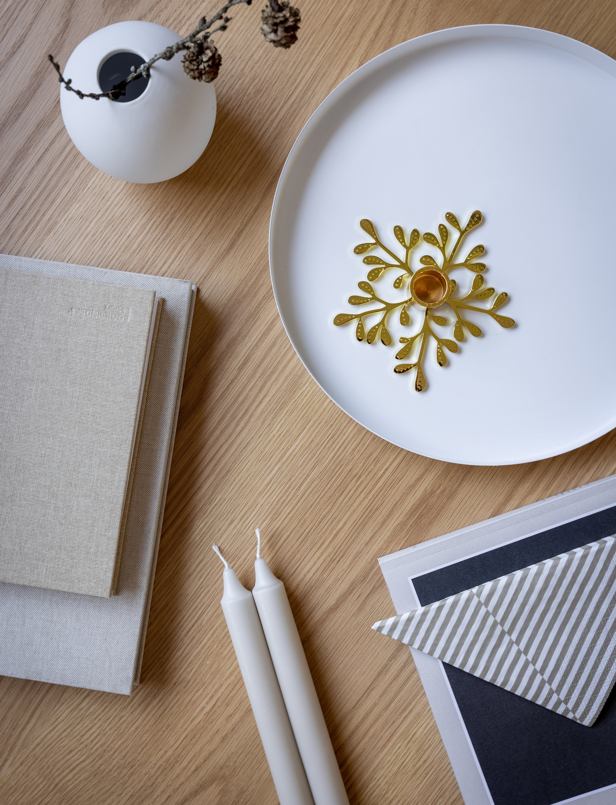 Cooee Design - Napkin Broken Lines - linen- & cotton napkins - sand/white - 2