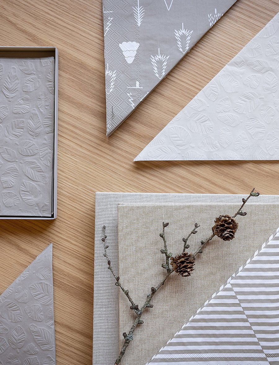 Cooee Design - Napkin Broken Lines - stoffservietten - sand/white - 5