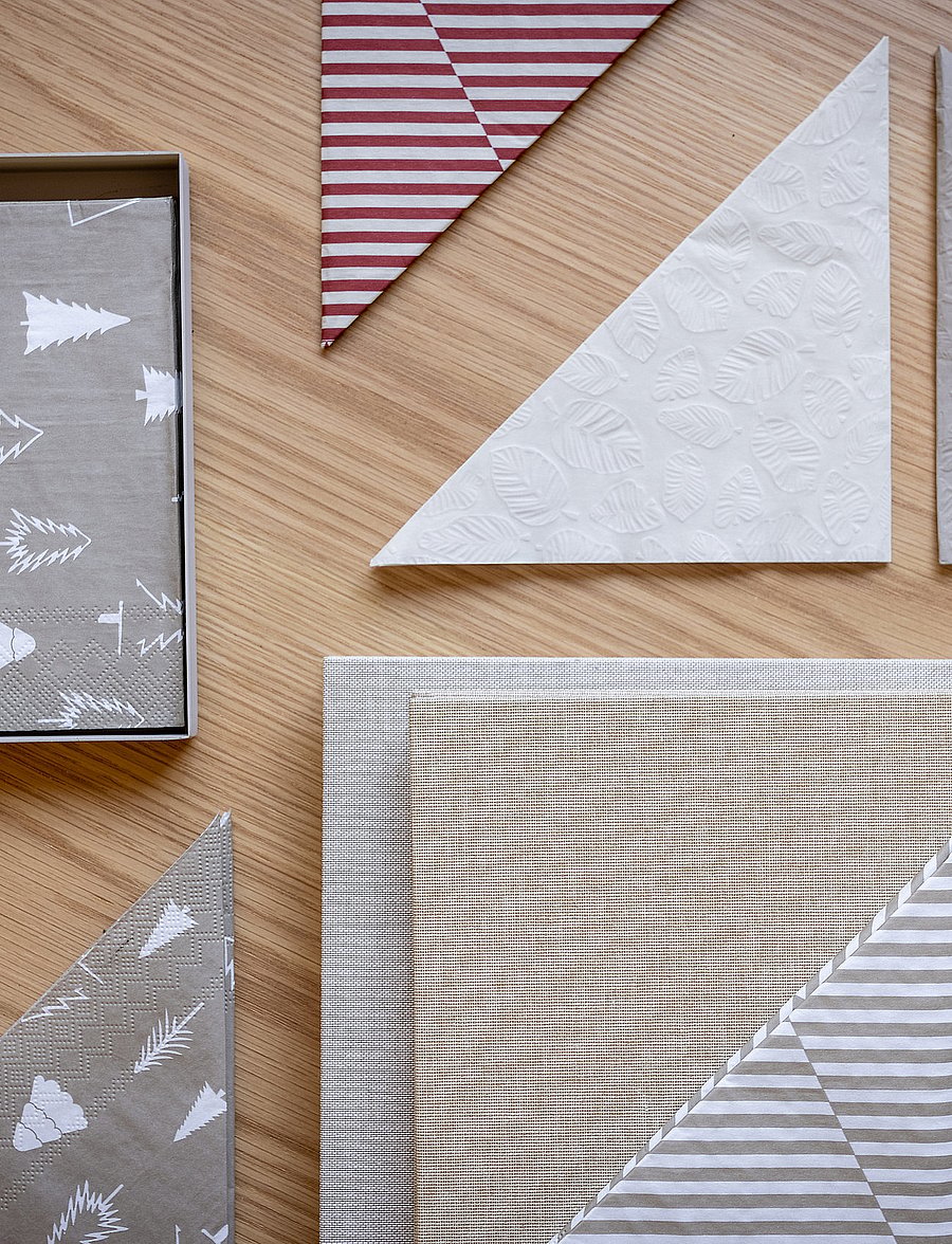 Cooee Design - Napkin Leaf Embossed - stoffservietten - sand - 2