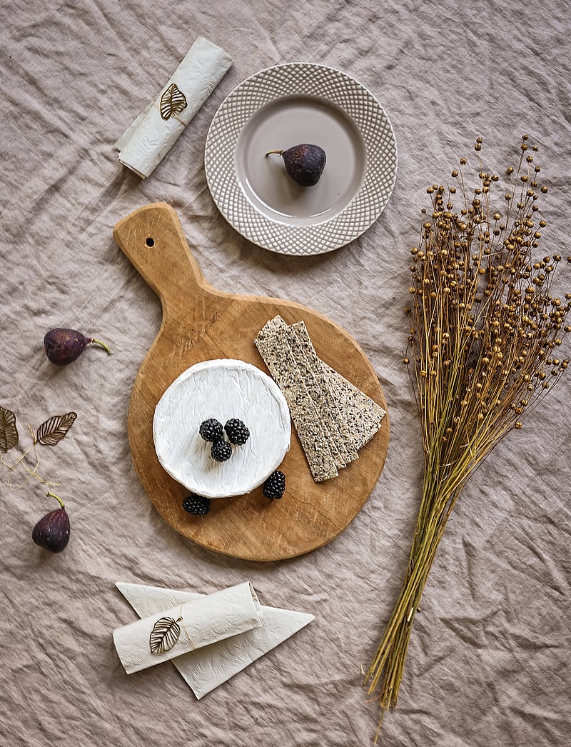 Cooee Design - Napkin Leaf Embossed - papierservietten - shell - 2