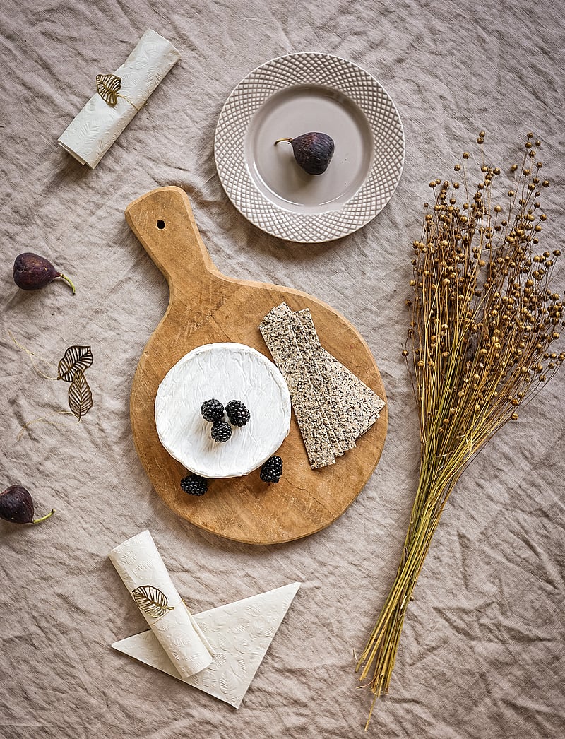 Cooee Design - Napkin Leaf Embossed - papierservietten - shell - 3