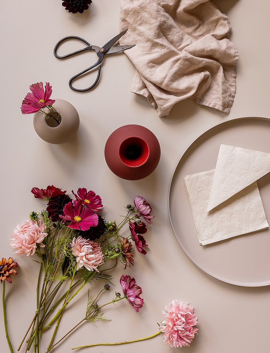 Cooee Design - Napkin Leaf Embossed - stoffservietten - shell - 5