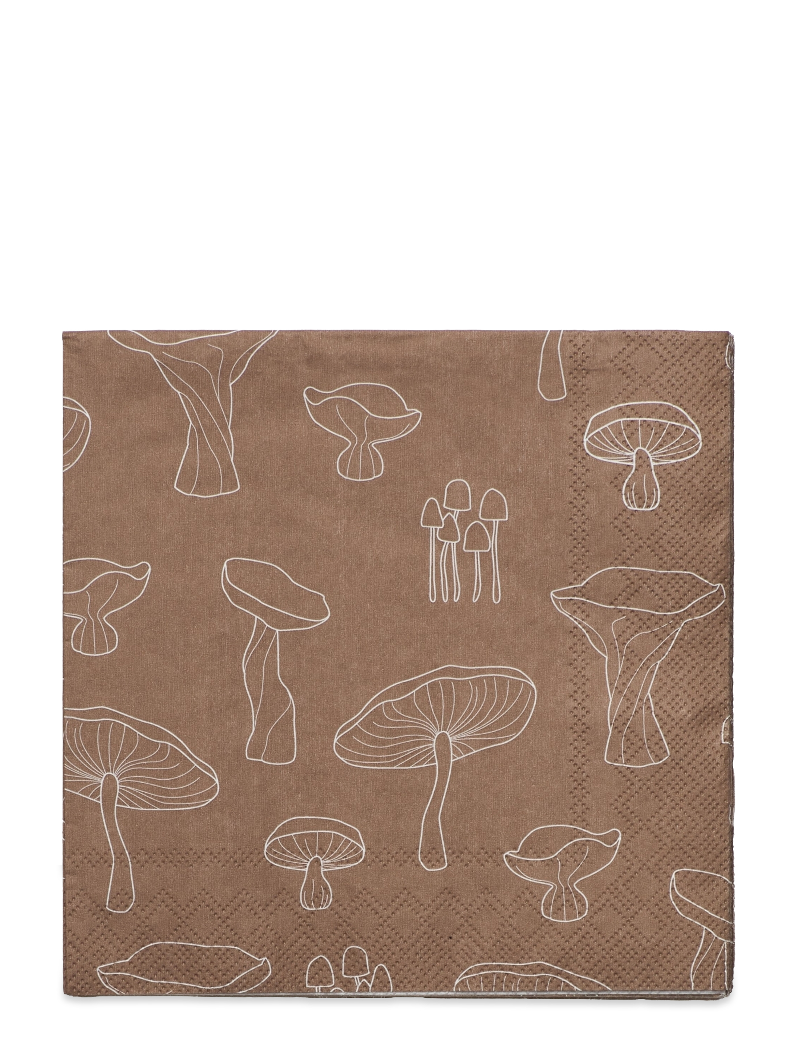 COOEE DESIGN Serviette Fungi Braun - 16X16CM - Unisex