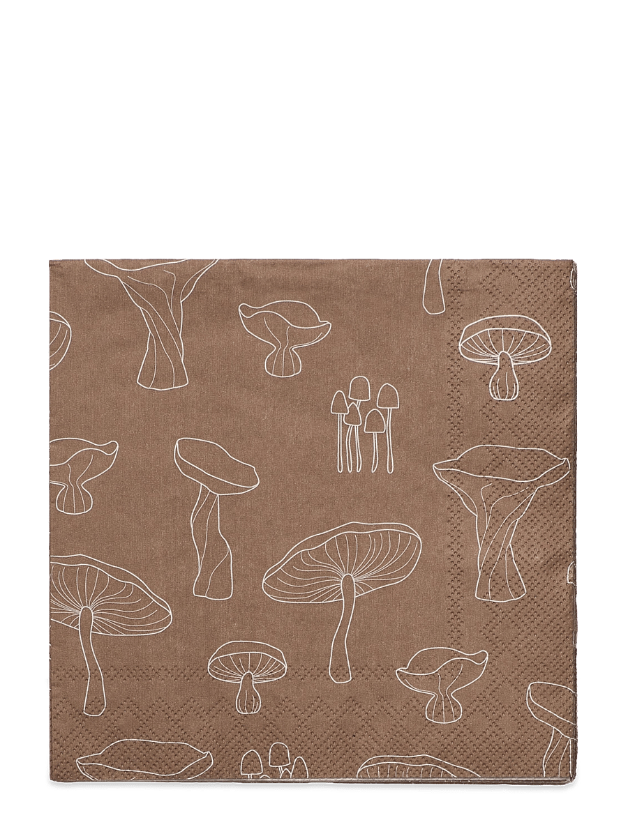 Cooee Design - Napkin Fungi - papierservietten - hazelnut - 0