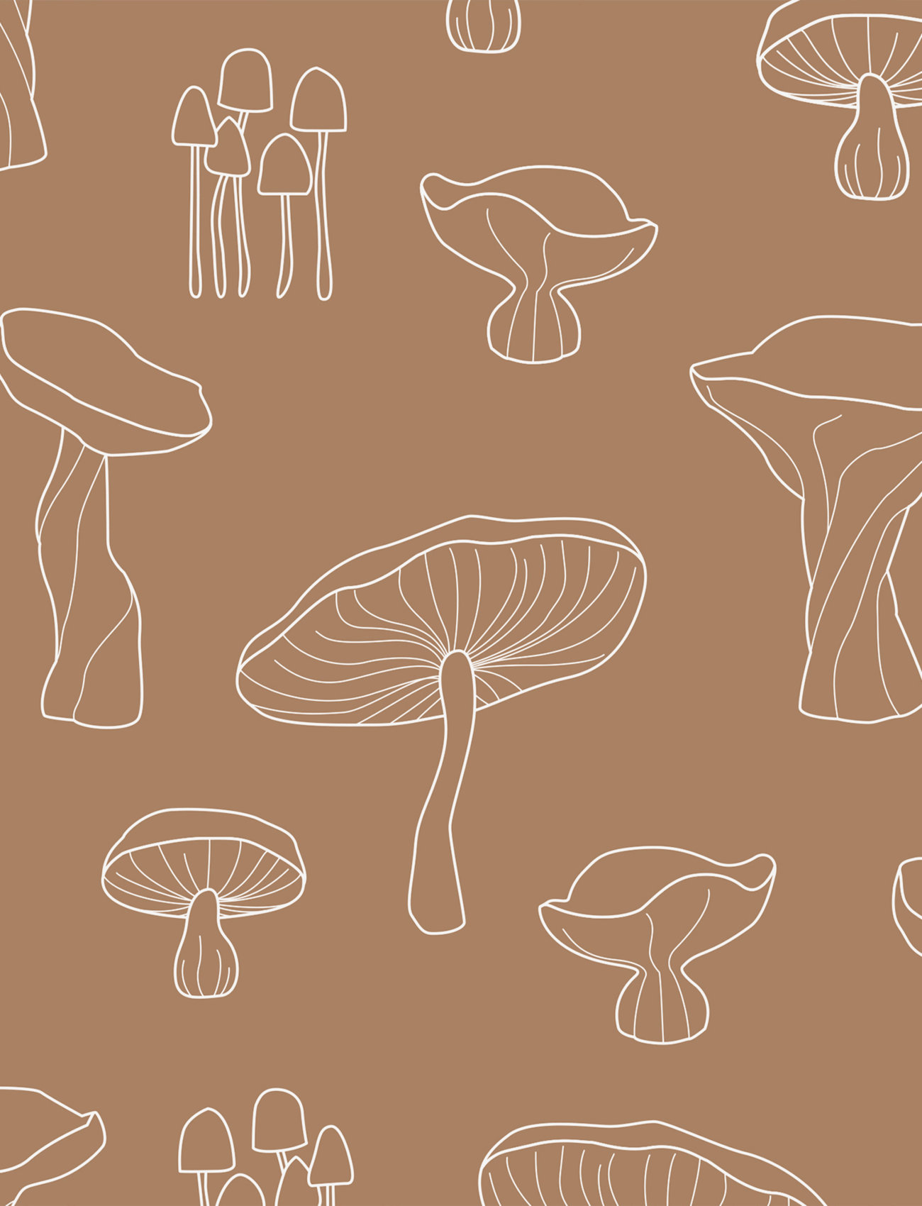 Cooee Design - Napkin Fungi - popierinės servetėlės - hazelnut - 1