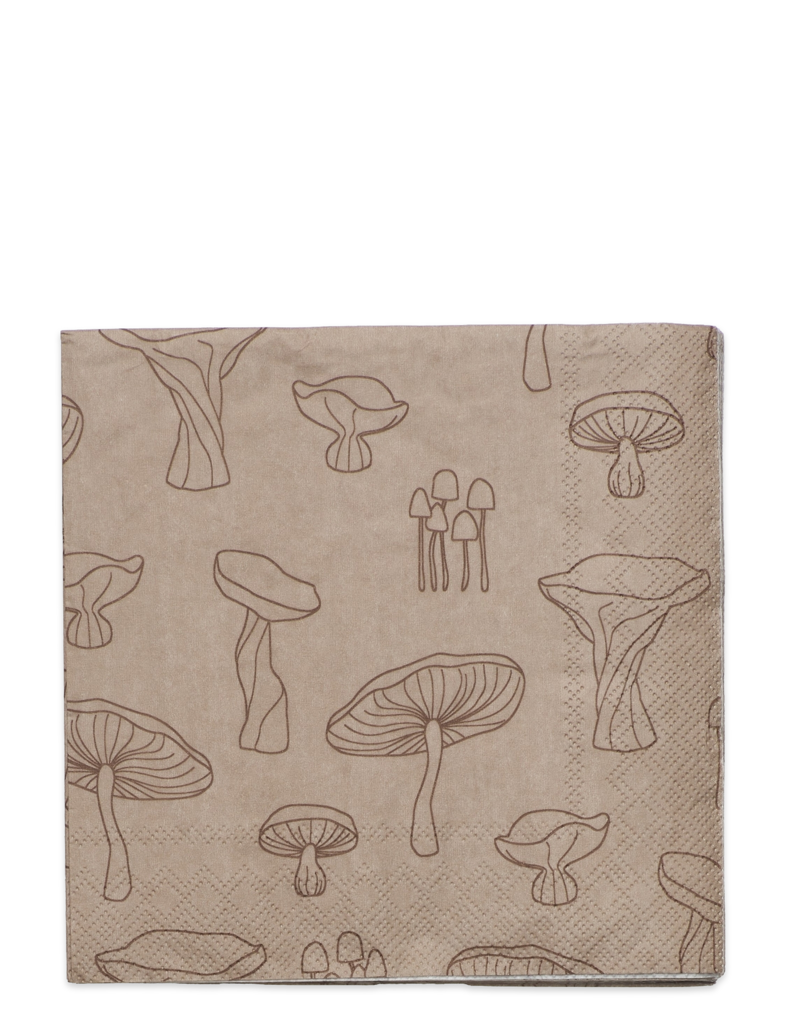 COOEE DESIGN Serviette Fungi Braun - 16X16CM - Unisex