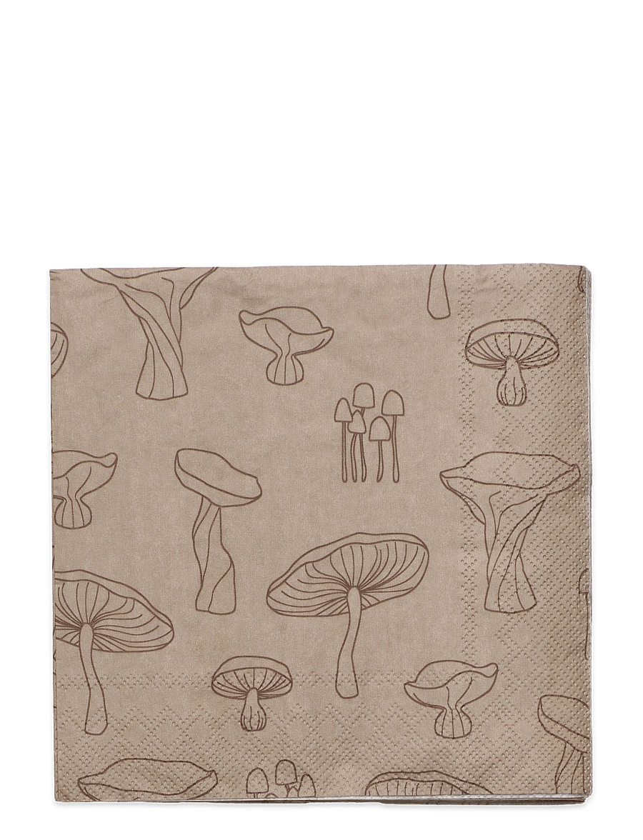 Cooee Design - Napkin Fungi - linased ja puuvillased salvrätikud - sand - 0