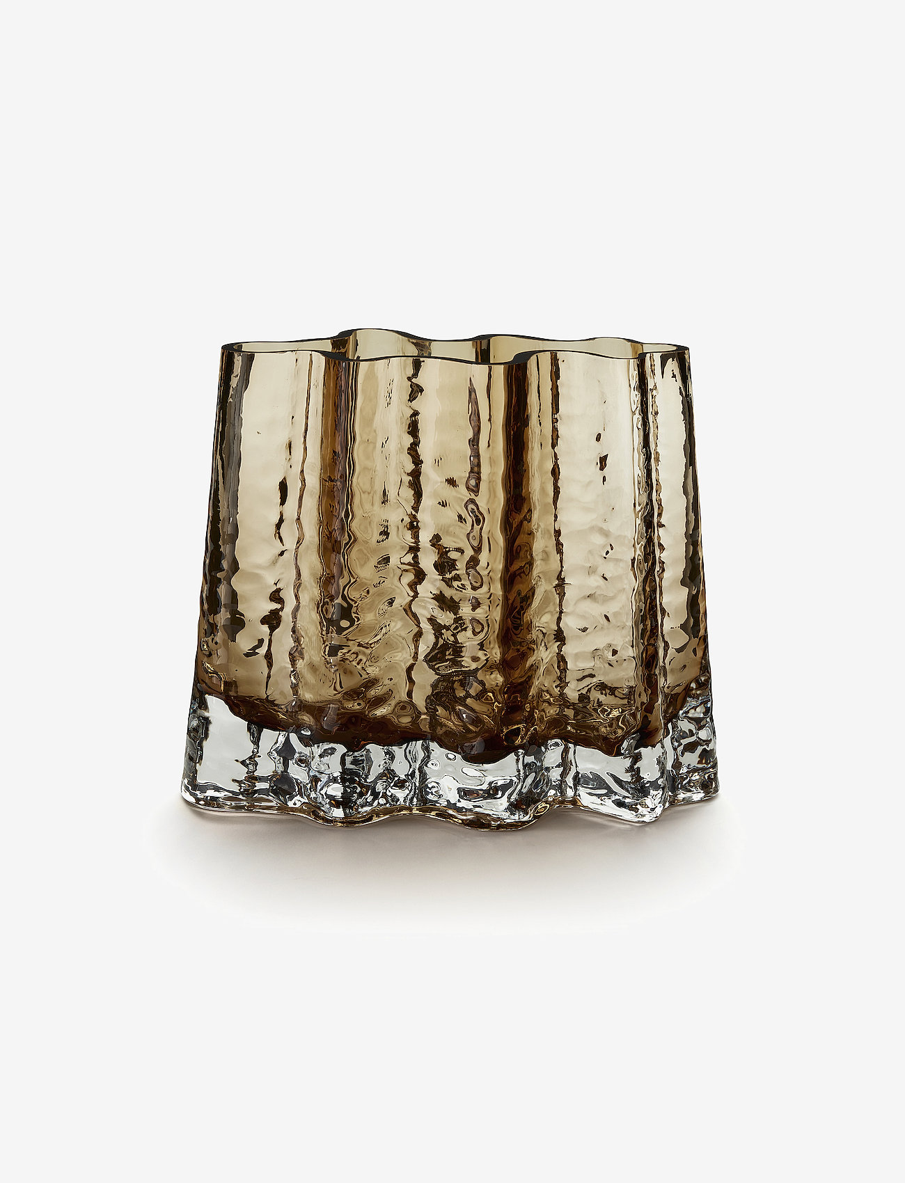 Cooee Design - Gry Wide Vase 19cm - stora vaser - cognac - 0