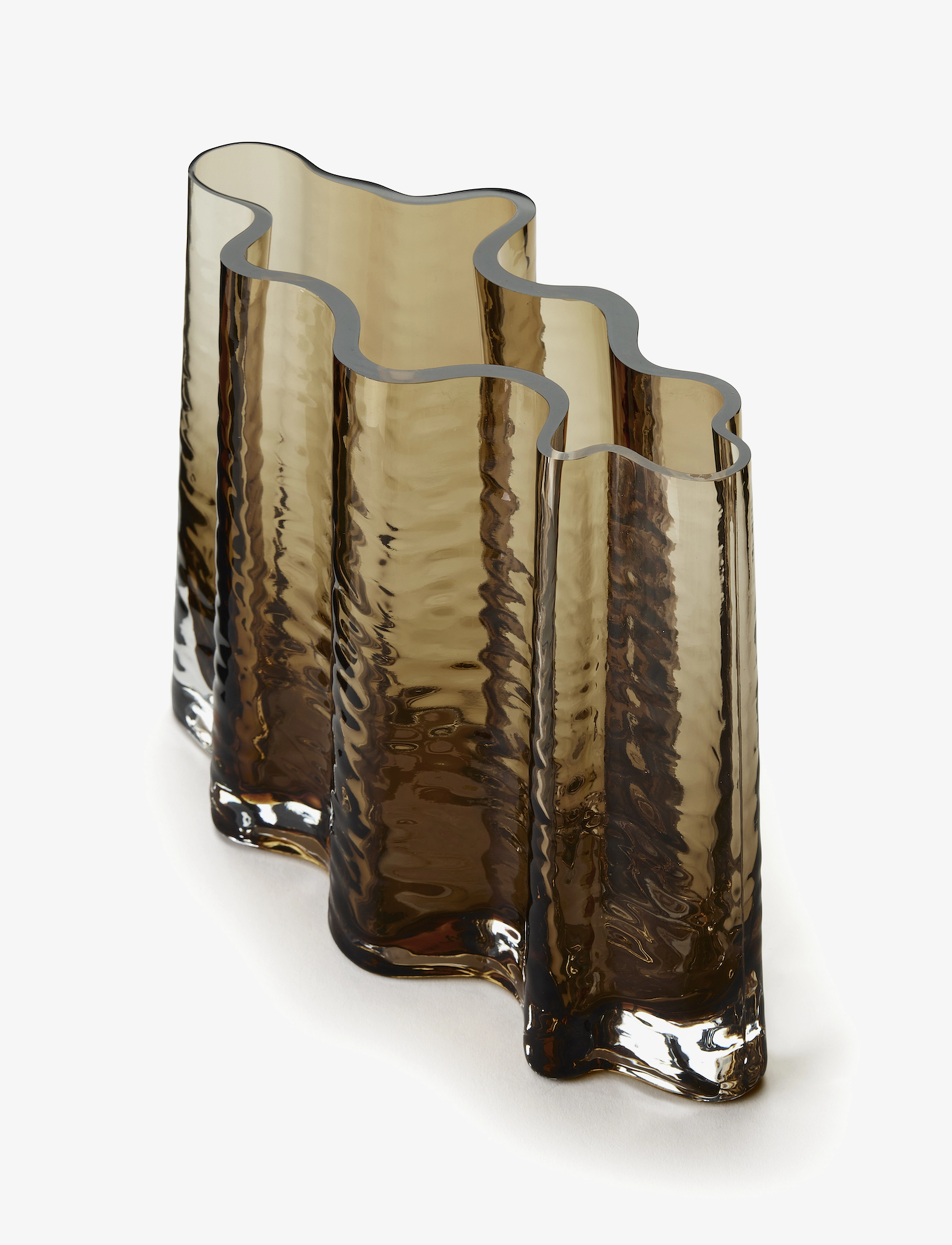 Cooee Design - Gry Wide Vase - fødselsdagsgaver - cognac - 1