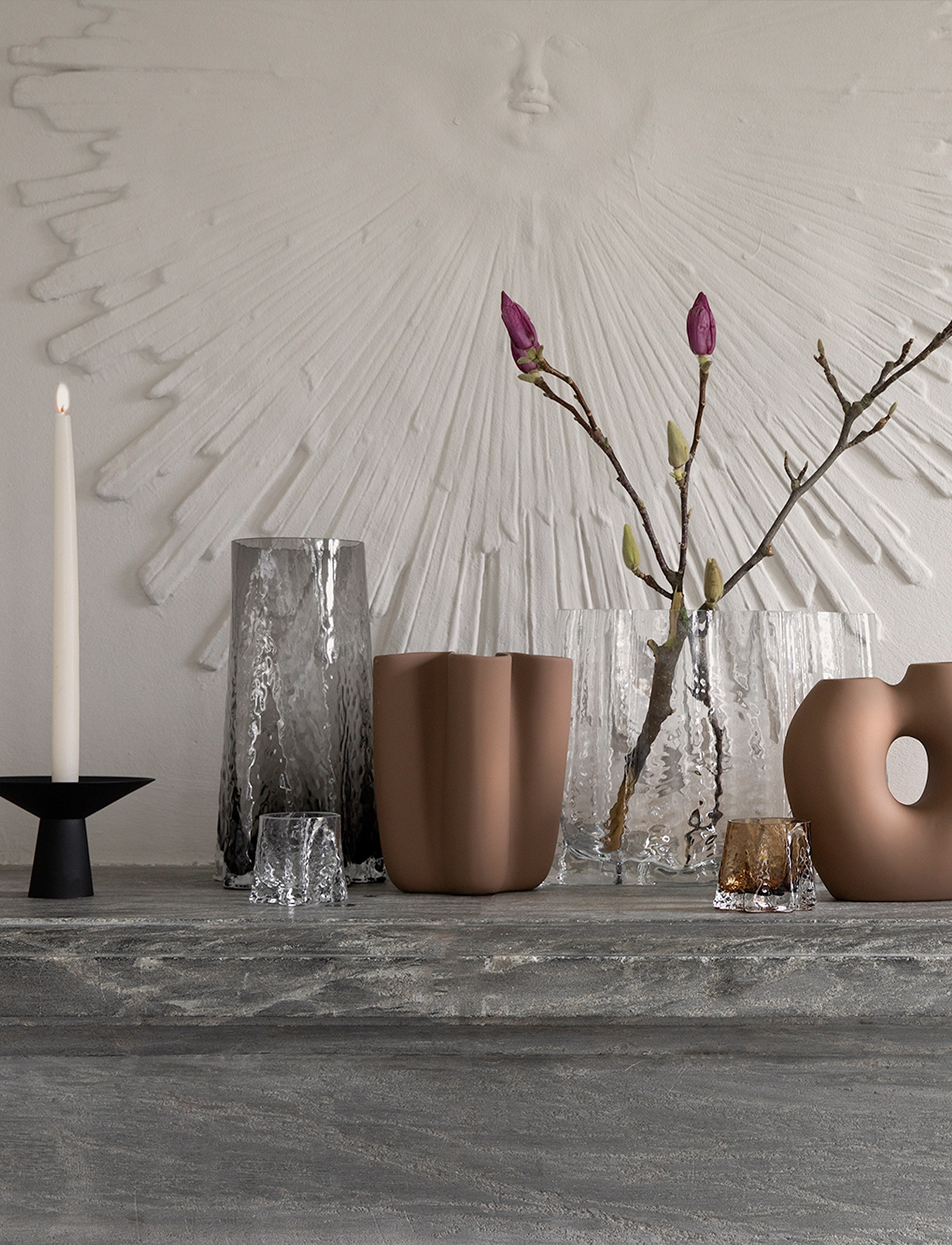 Cooee Design Gry Tealight, H:7 cm, Decoration, Nackt - Candlesticks & Tealight Holders, Homeware