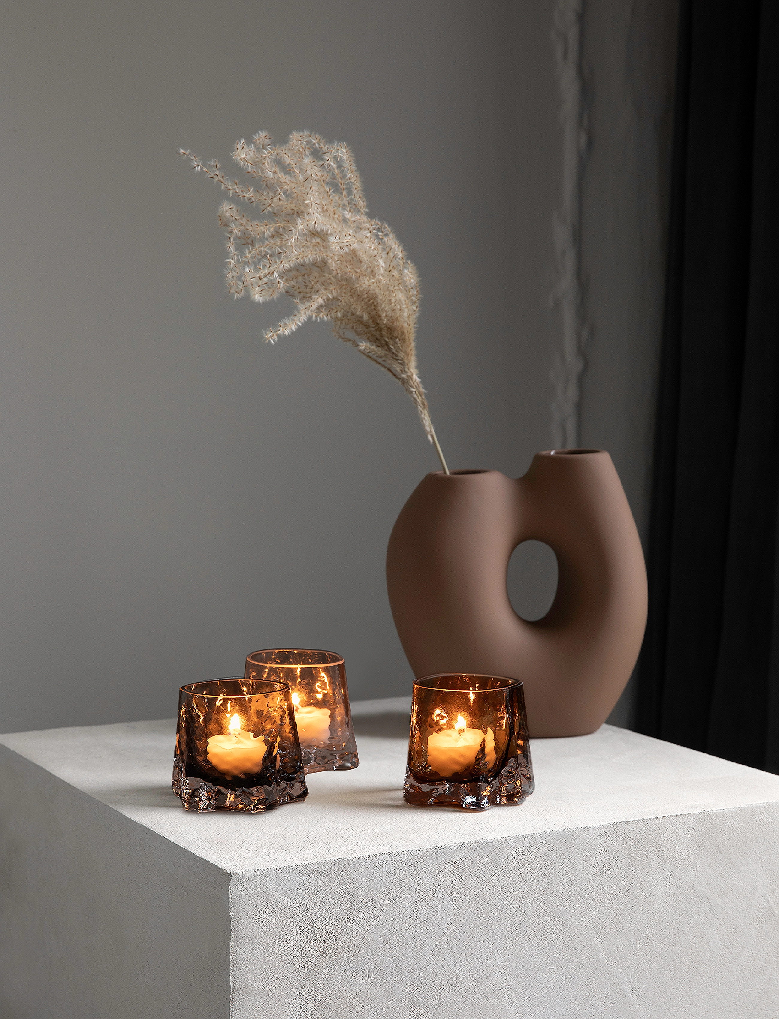 Cooee Design Gry Tealight, H:7 cm, Decoration, Mehrfarbig/gemustert - Candlesticks & Tealight Holders, Homeware