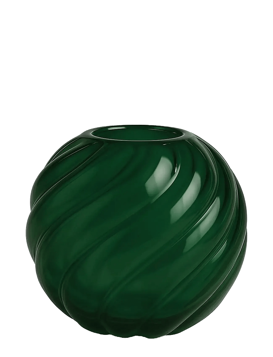 Cooee Design - Twist Ball Vase 20 cm Forest Green - vaasid - forest green - 1