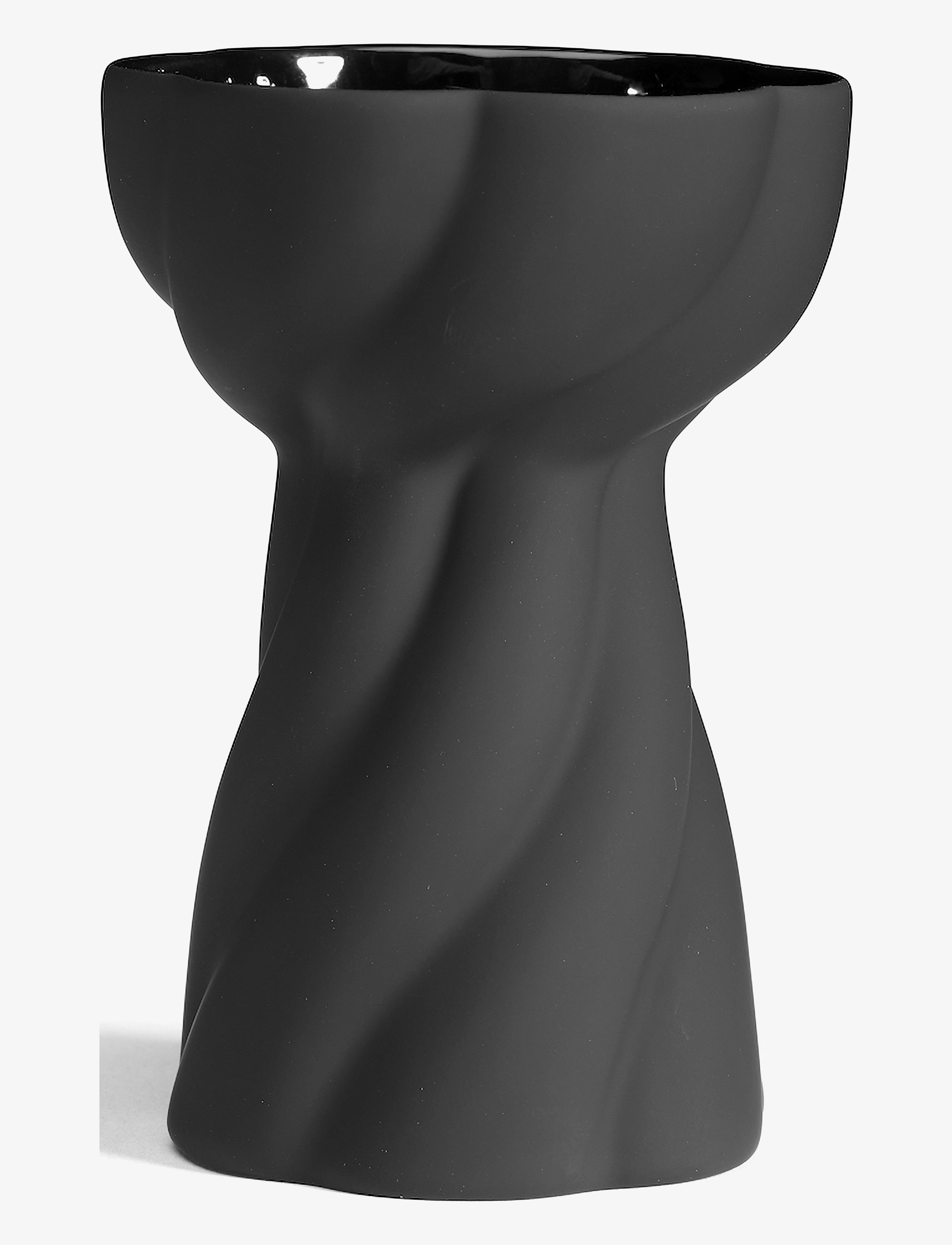 Cooee Design Twist Bulb Black, H:13 cm, Vases, Schwarz - Small Homeware