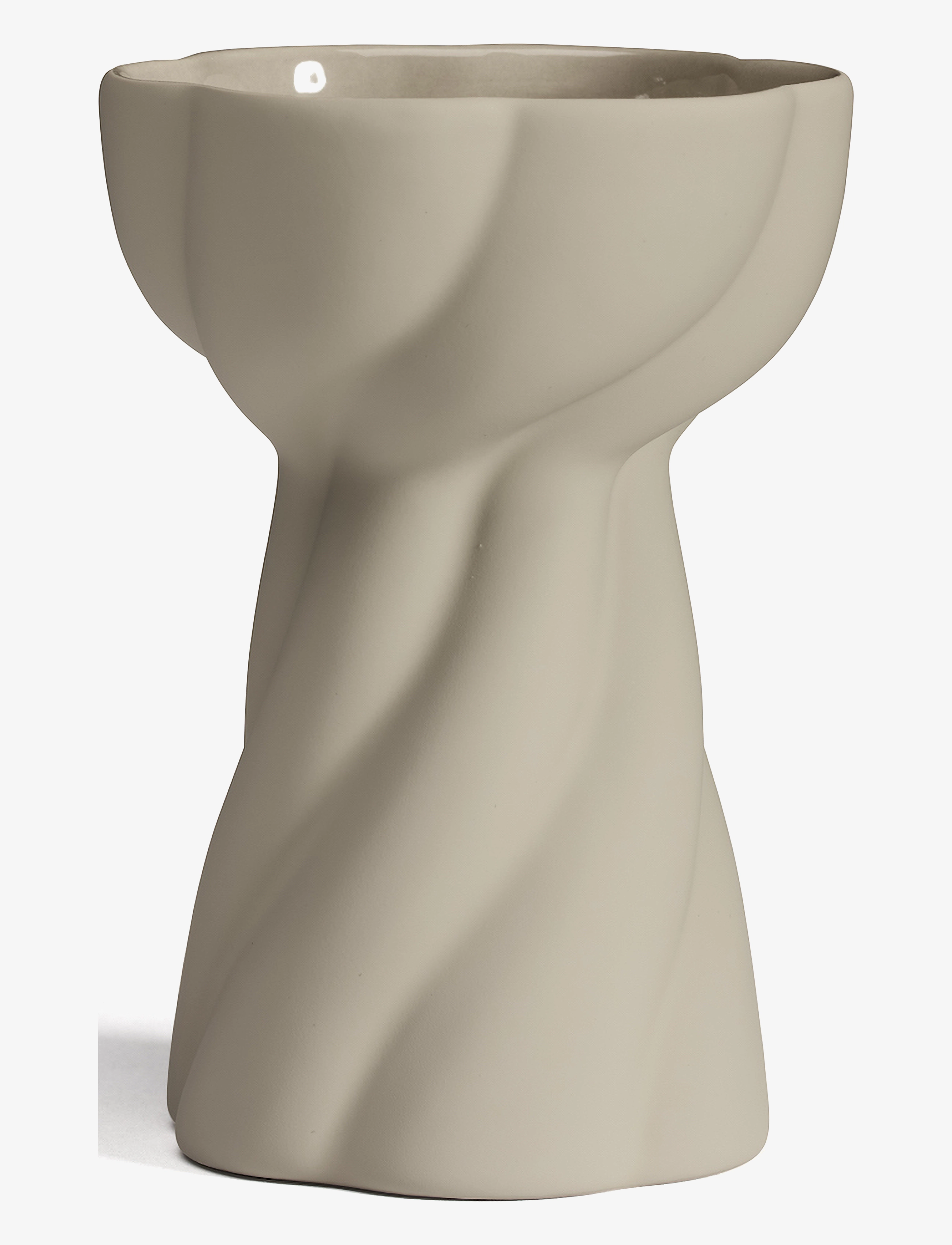 Cooee Design Twist Bulb Sand, H:13 cm, Vases, Beige - Small Homeware