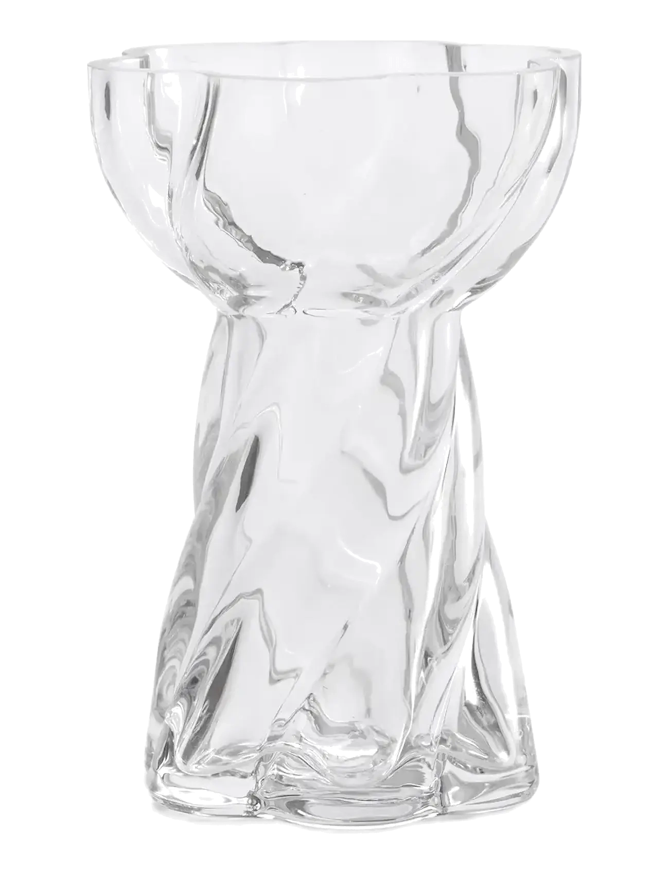 Cooee Design Twist Bulb Vase 12Cm Glass, H12 cm x 8.5, Vases, Nackt - Tulip Homeware