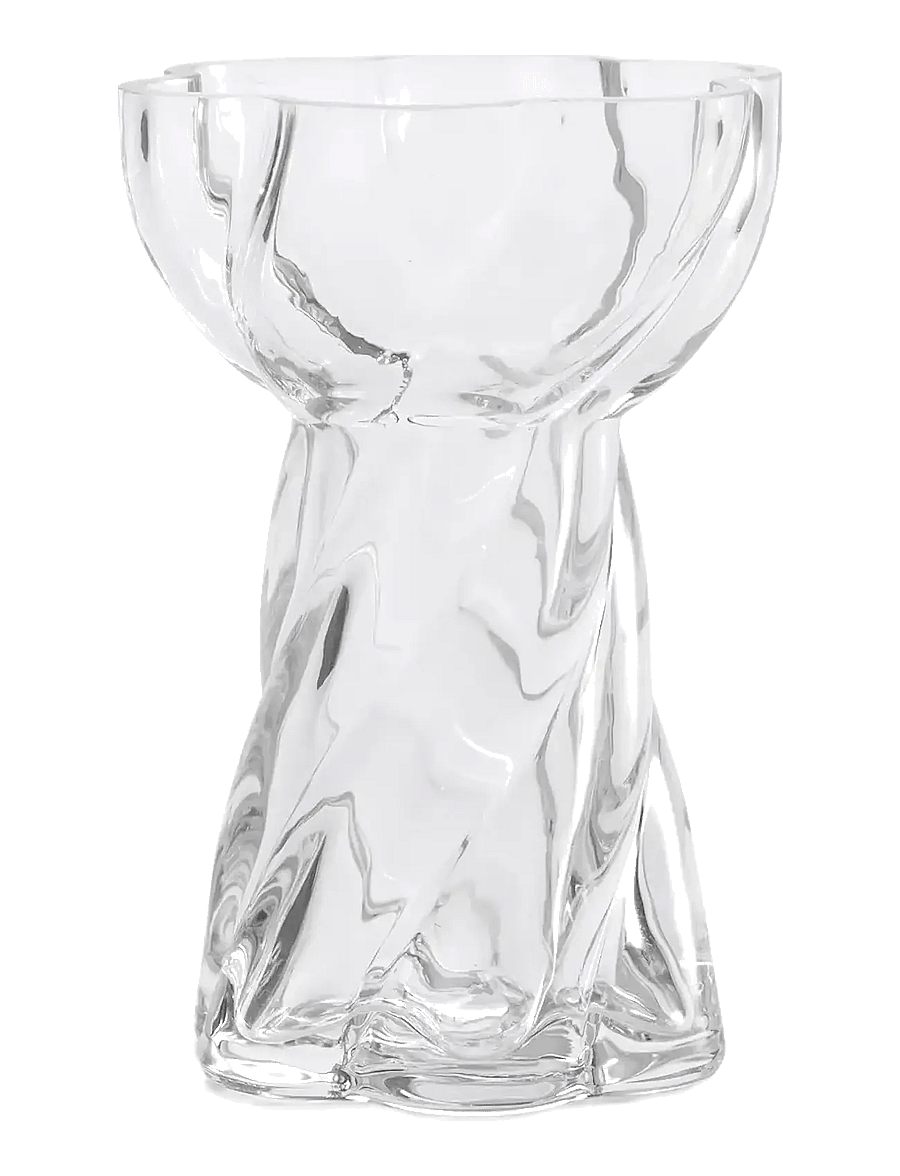 Cooee Design - Twist Bulb vase 12cm Glass - vasen - clear - 0