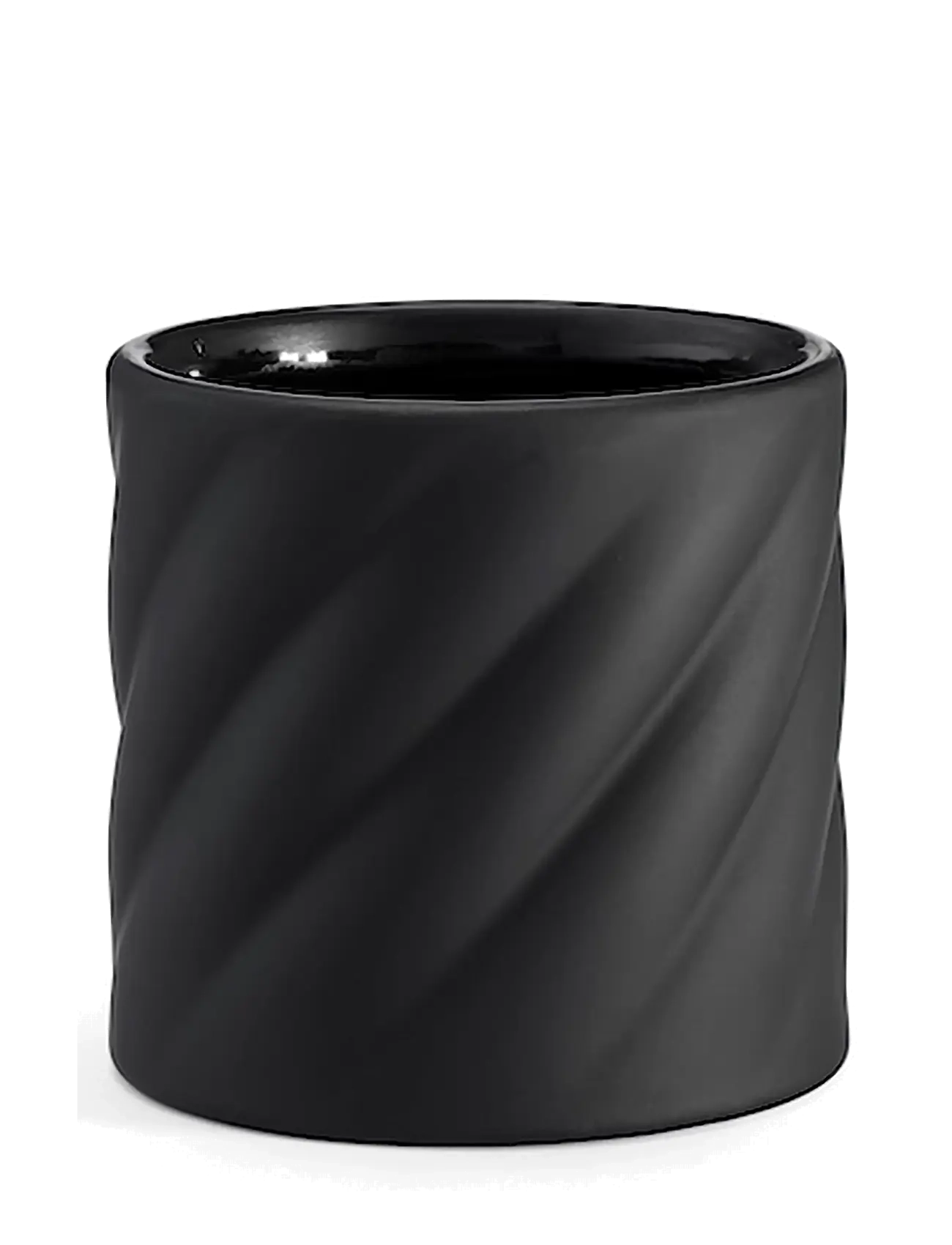 Cooee Design - Twist Flowerpot Small Black - blumentöpfe - black - 1