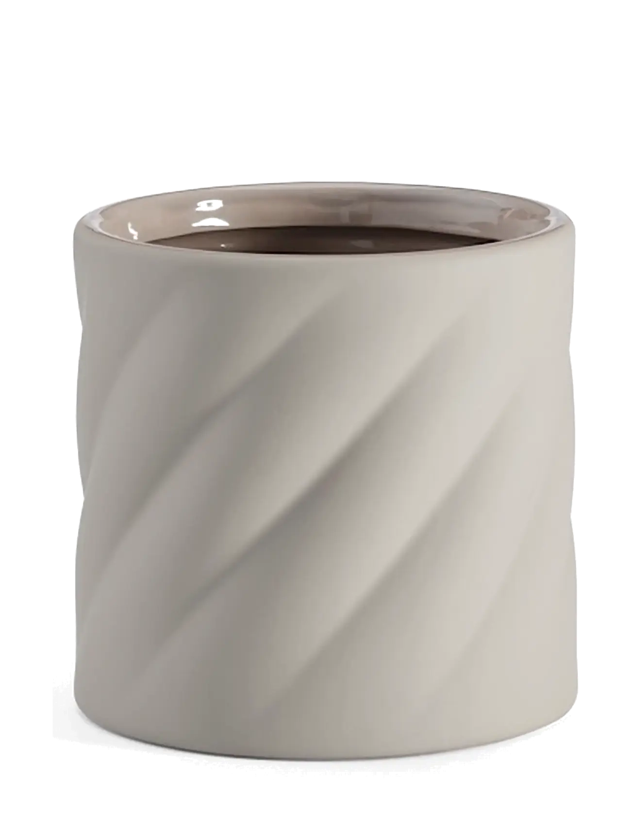 Cooee Design - Twist Flowerpot Small Sand - blumentöpfe - sand - 1