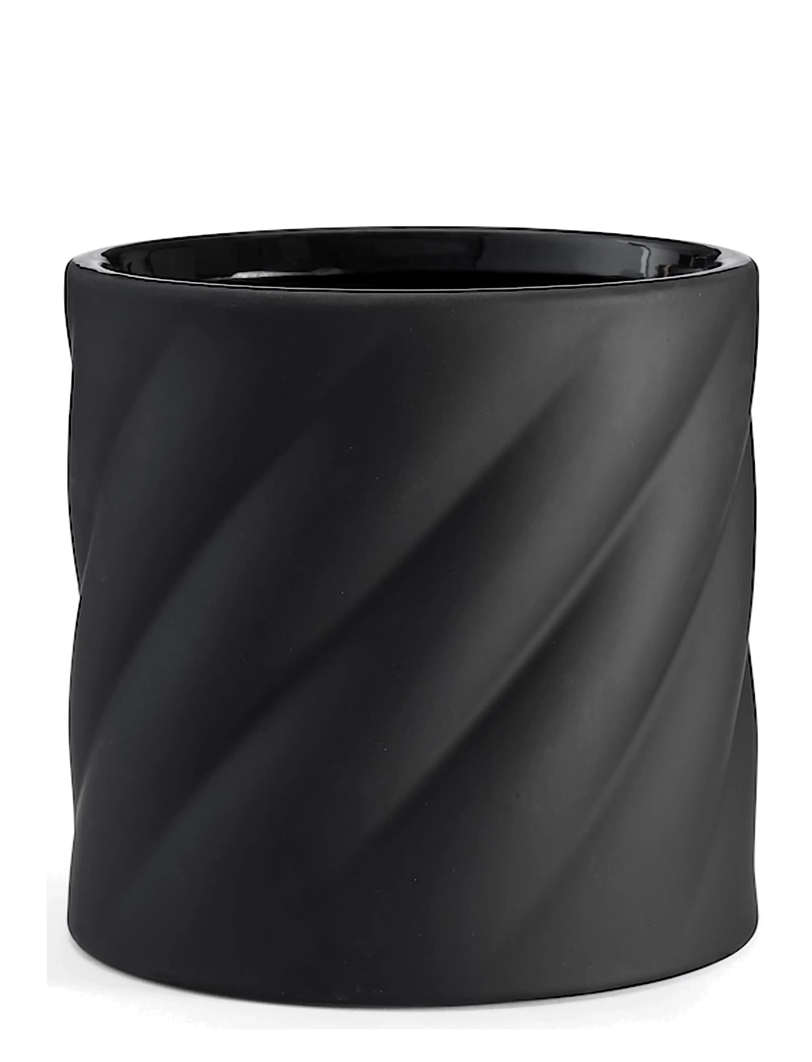 Cooee Design - Twist Flowerpot Medium Black - blumentöpfe - black - 1