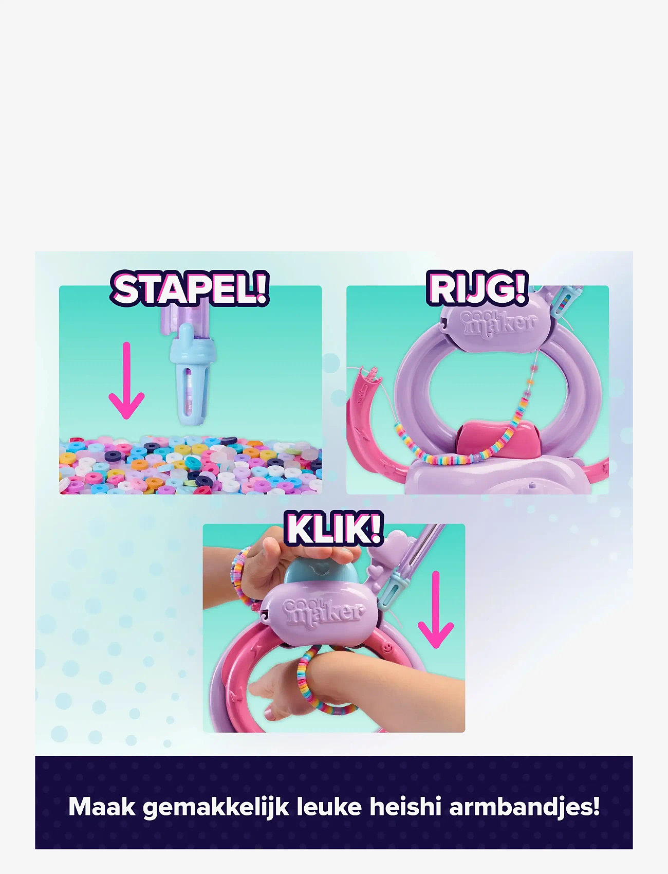 Cool Maker - Cool Maker Stack'd Heishi Bracelet Studio - kreasæt - muti - 2