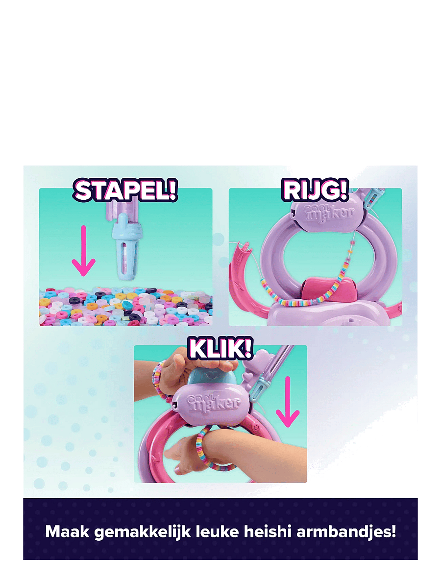 Cool Maker - Cool Maker Stack'd Heishi Bracelet Studio - pysselset - muti - 2