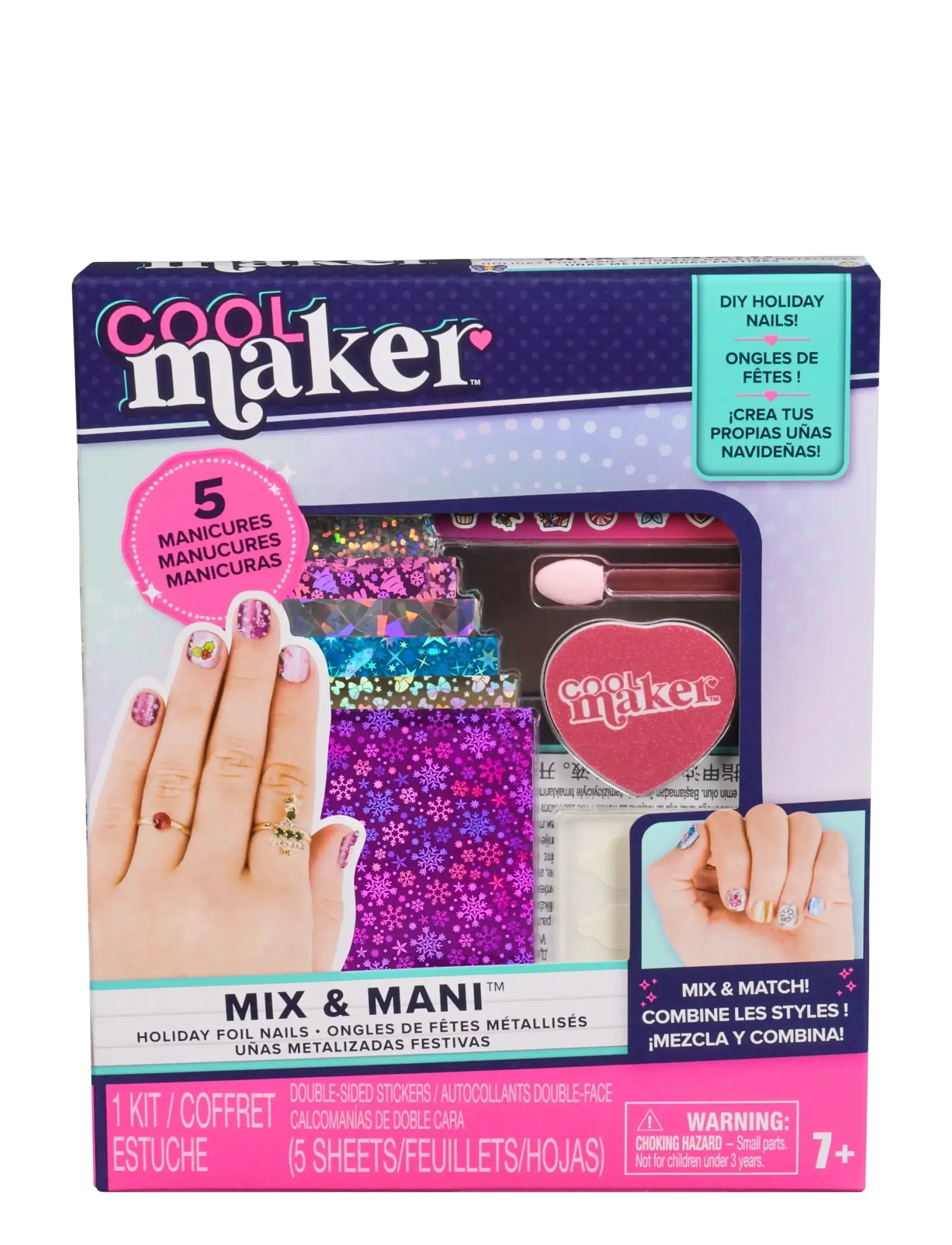 Cool Maker Holiday Foil Nails, Fake Makeup & Assecories, Multi/mønstret, Str: ONE SIZE