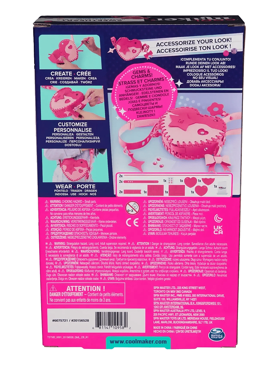 Cool Maker - Cool Maker Pink Heart Purse Kit - pysselset - multi - 4