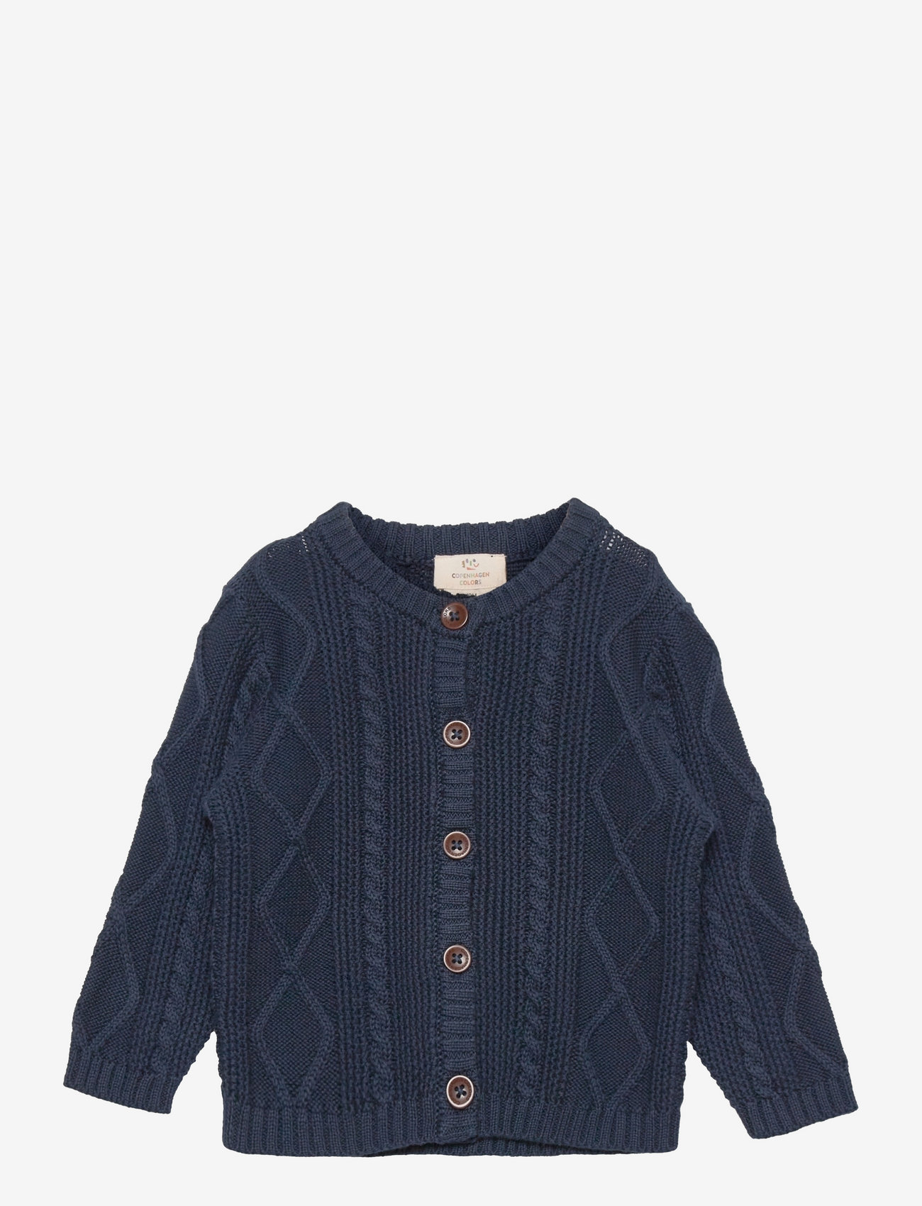 Copenhagen Colors - KNITTED CARDIGAN - cardigans - navy - 0