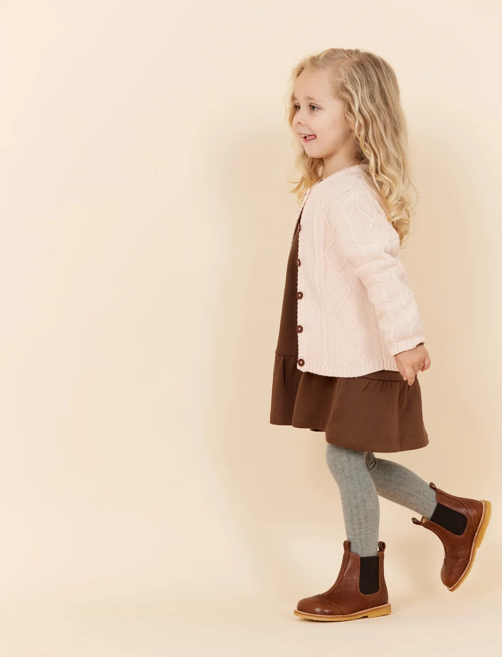 Copenhagen Colors - KNITTED CARDIGAN - cardigans - soft pink - 3