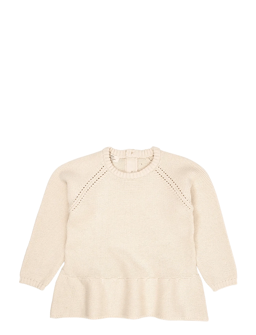 Copenhagen Colors - KNITTED PULLOVER W. FRILL - džemprid - cream - 1